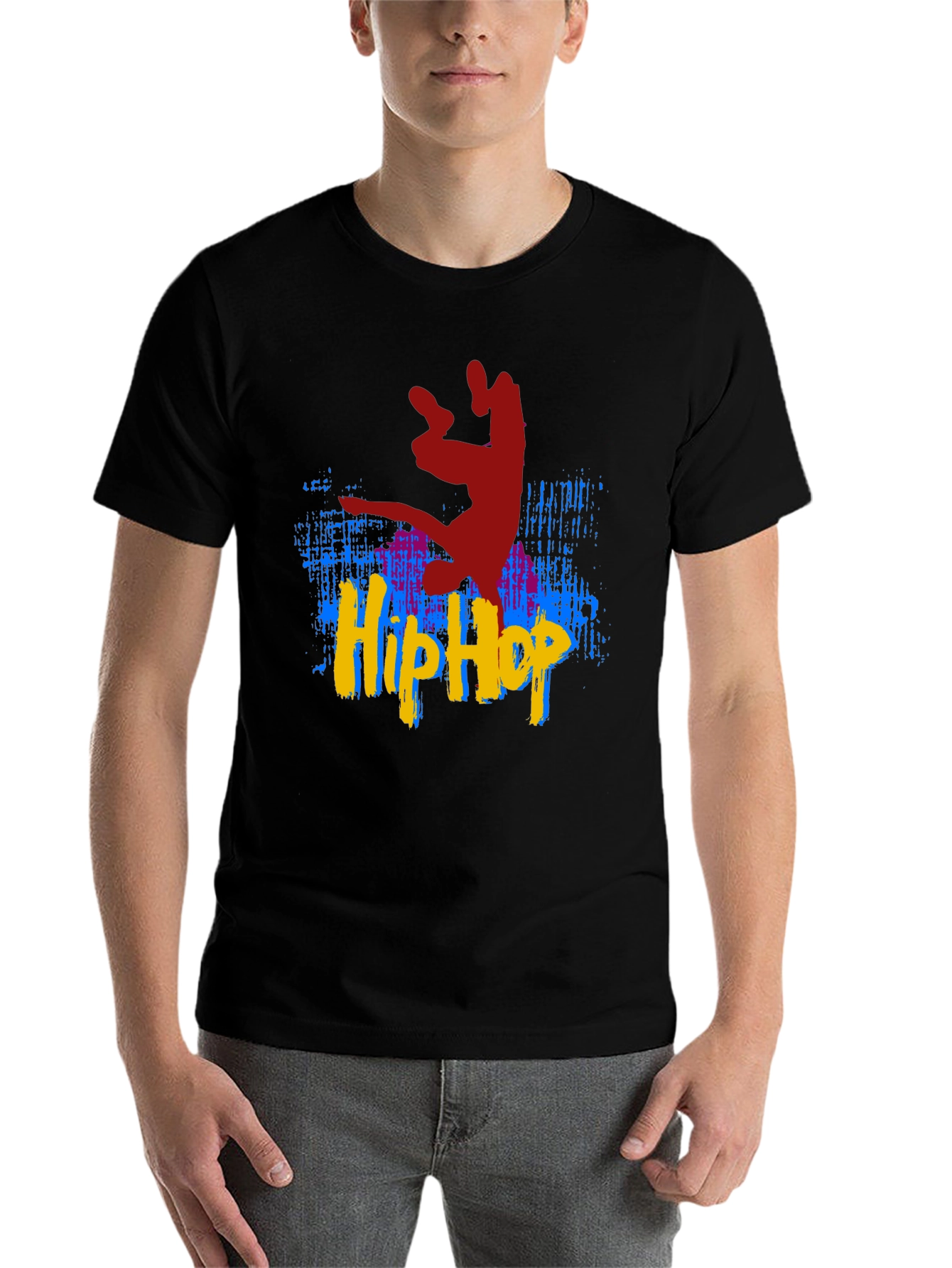 Black Hip Hop Dance T-Shirt - Black view 7