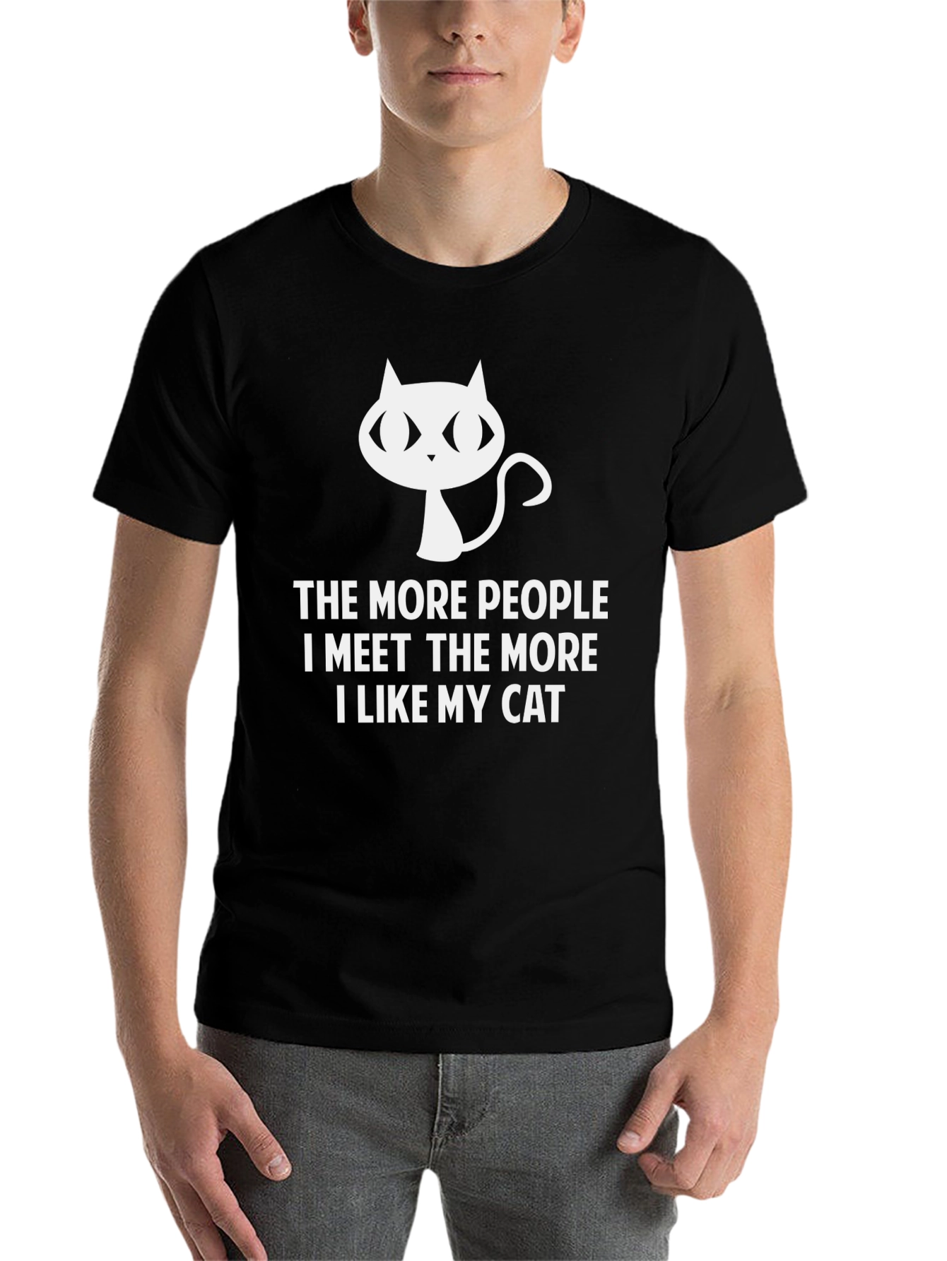 Black Cat Lover T-Shirt - Funny Introvert Tee view 7