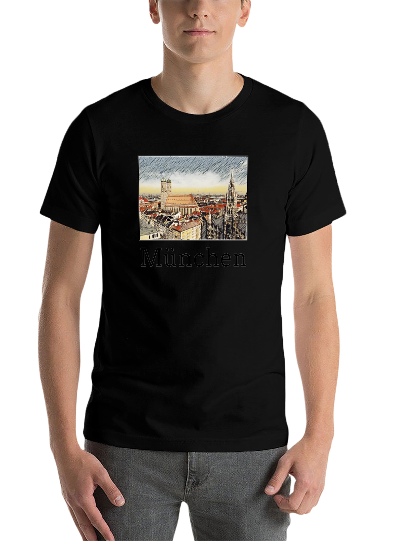 Munich Cityscape Graphic Tee - Urban Style - 7