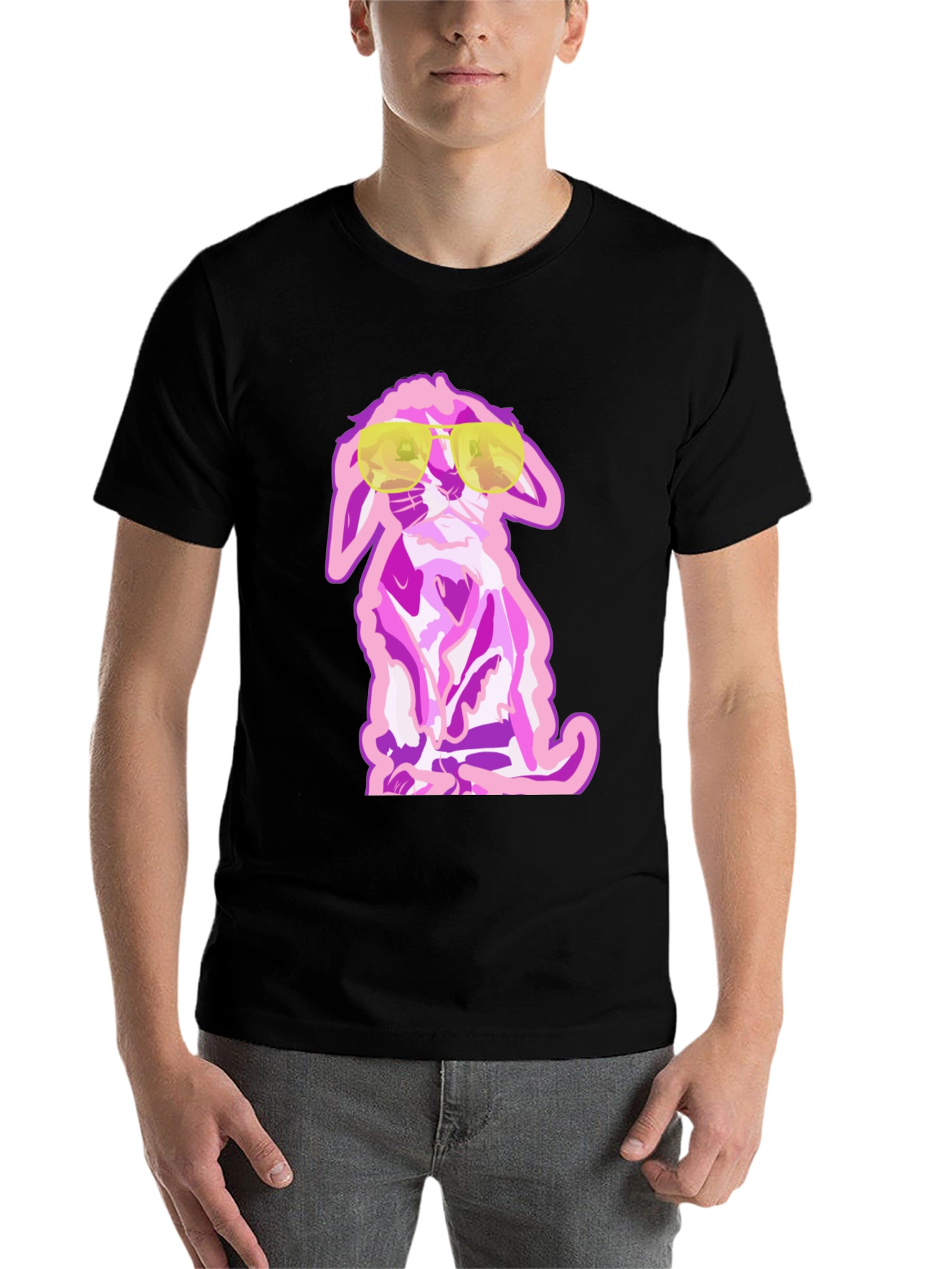 Black Cool Dog T-Shirt - Stylish Graphic Tee view 7
