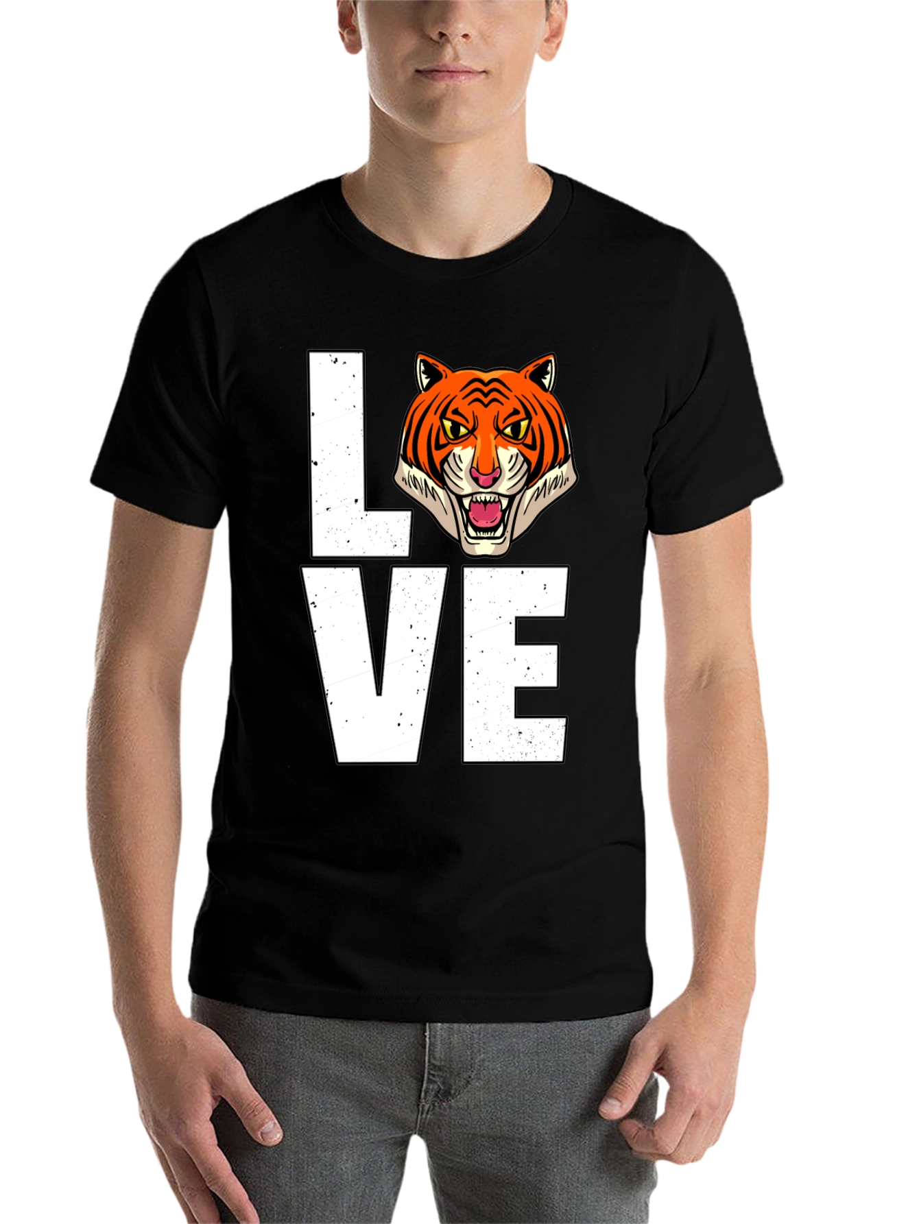 Black Tiger Love Graphic T-Shirt view 7