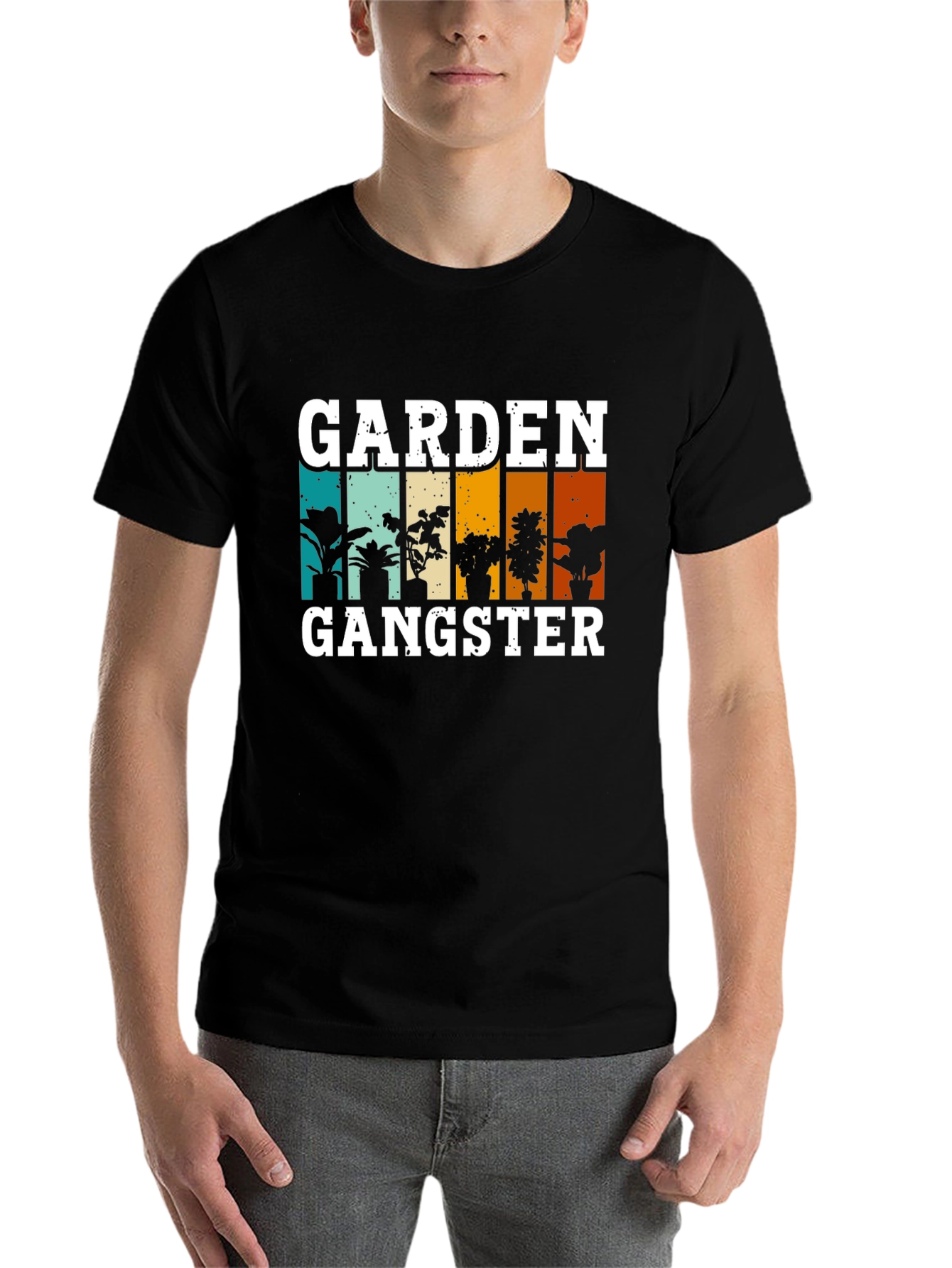 Black Garden Gangster T-Shirt - Plant Lover Tee view 7