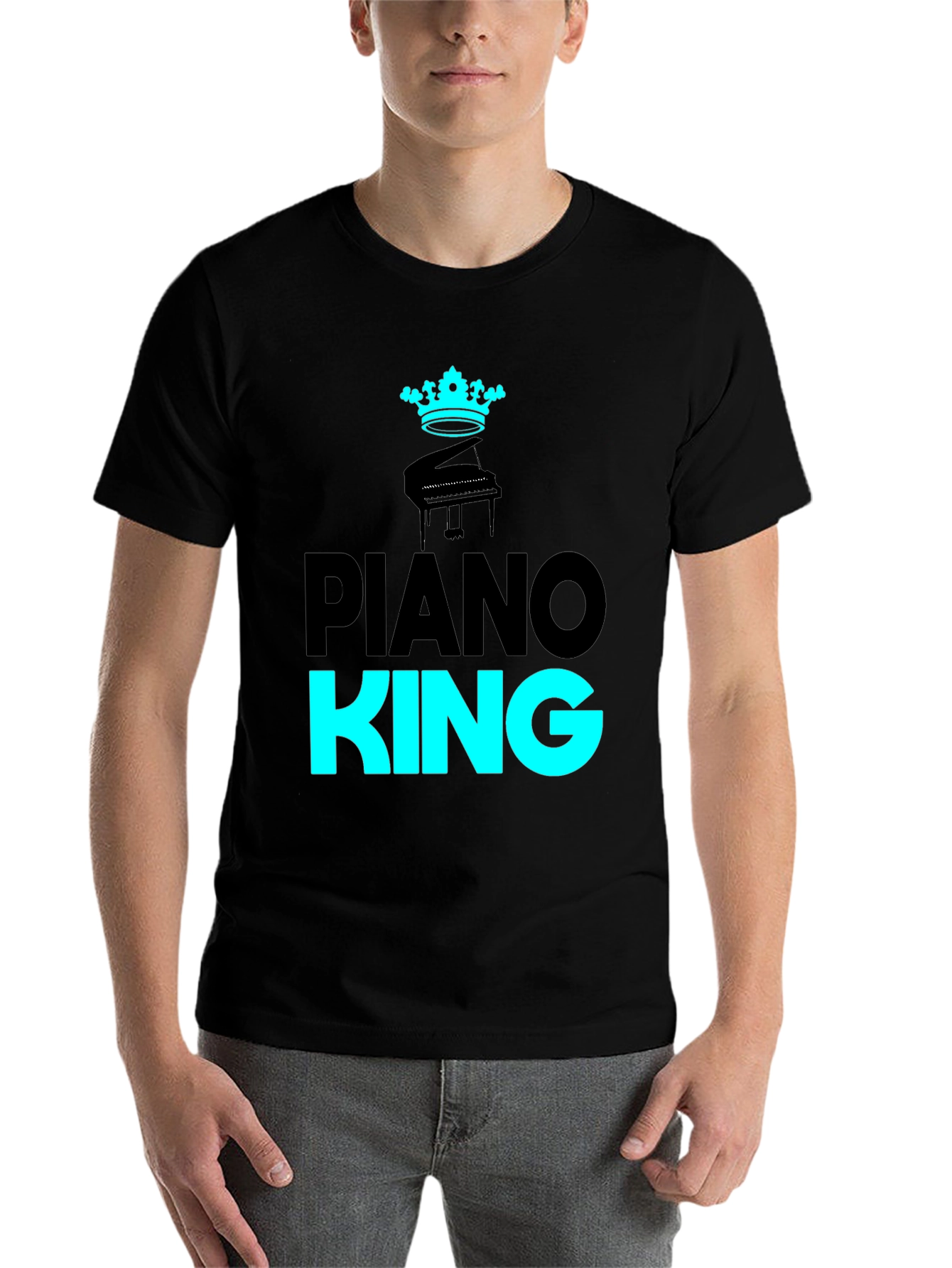 Black Piano King Black Graphic Tee view 7