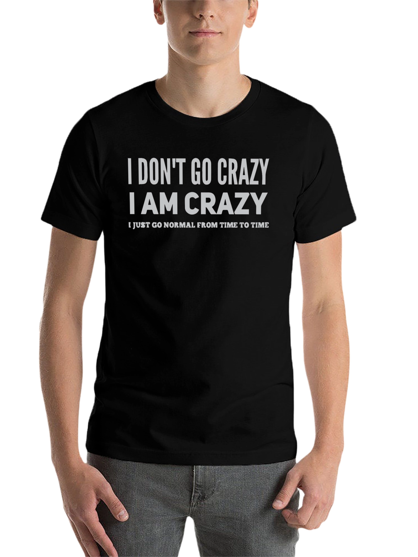 Black Crazy Statement T-Shirt view 7