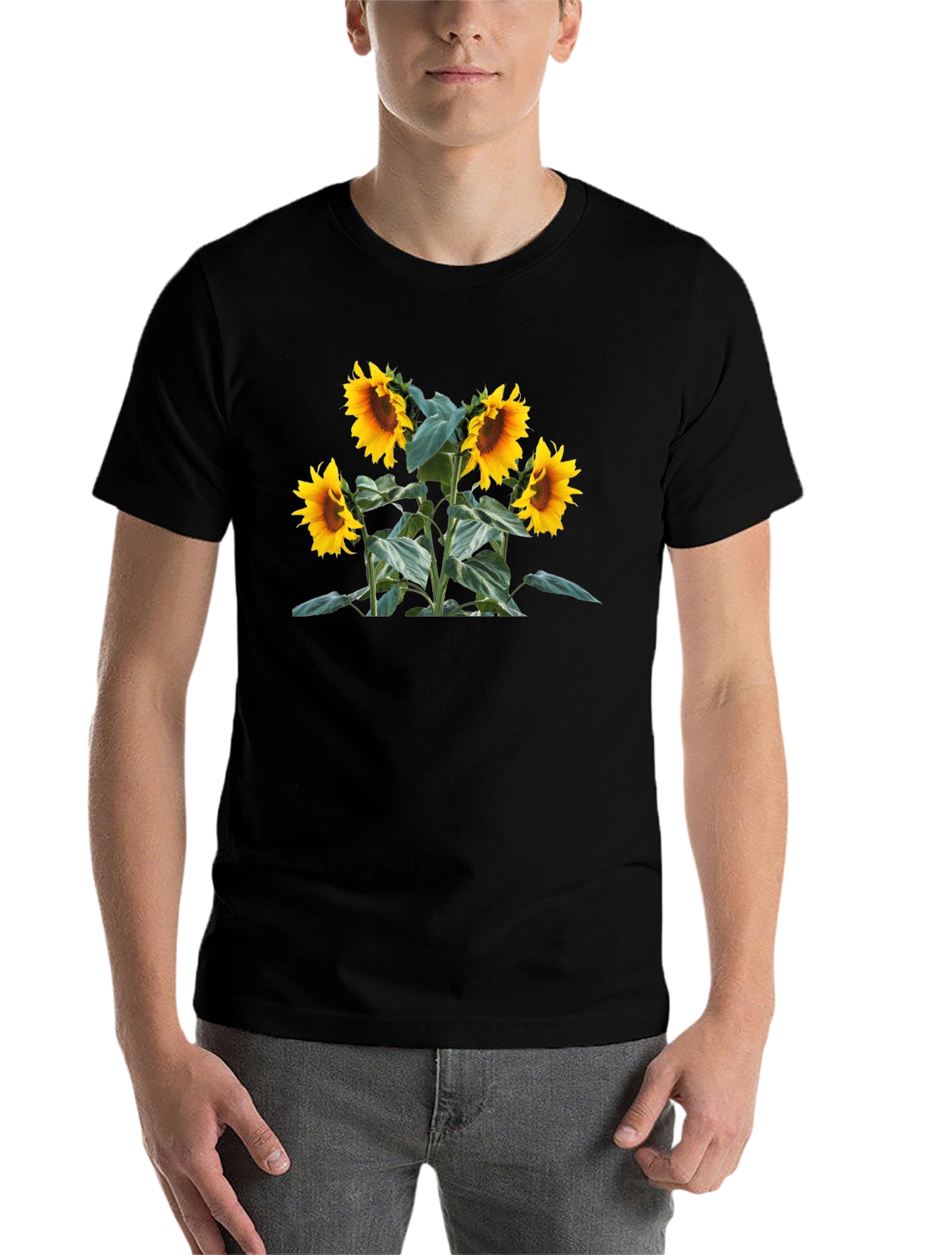 Black Sunflower Graphic T-Shirt view 7