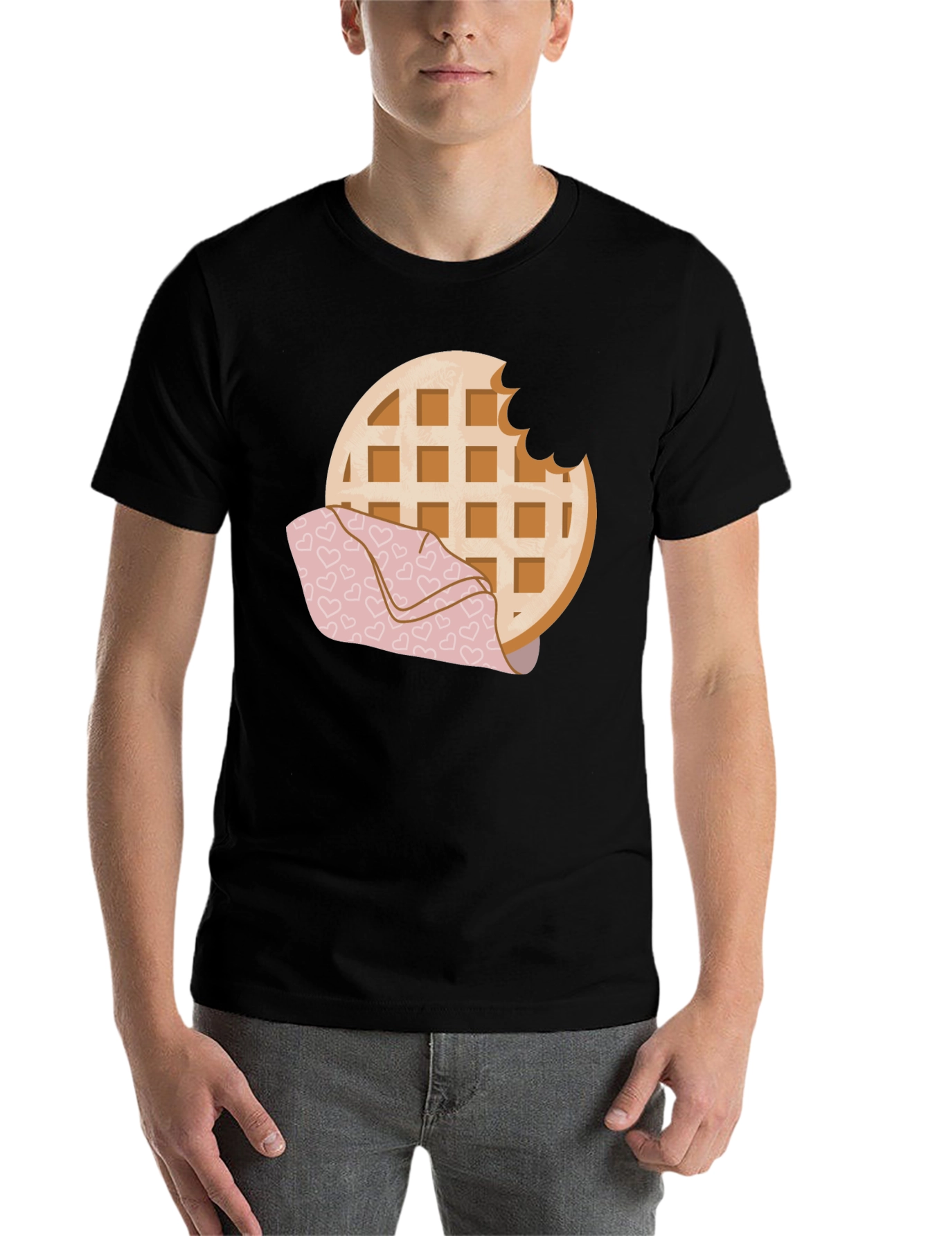 Black Waffle Lover Graphic Tee - Bite Me view 7