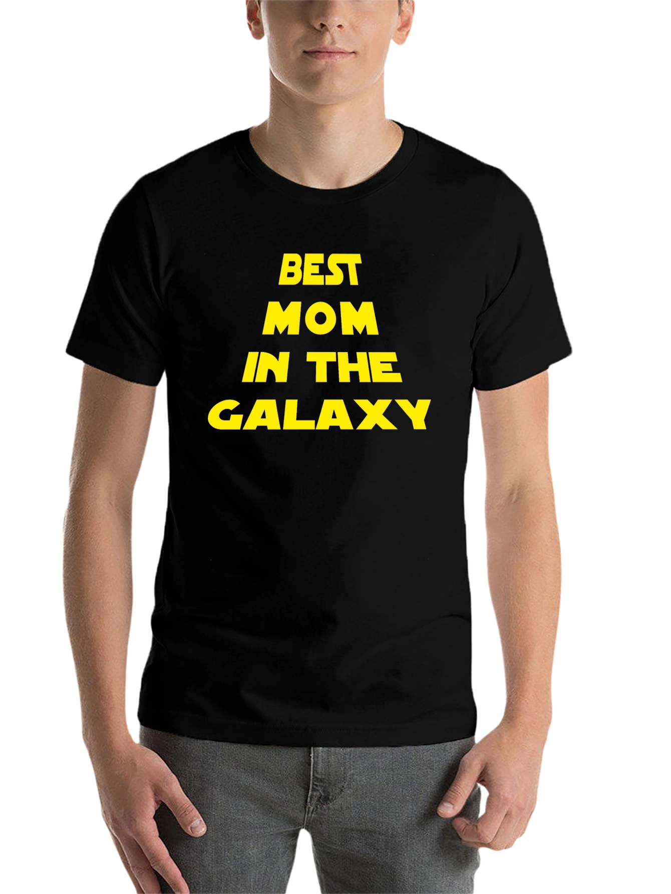 Black Best Mom In The Galaxy T-Shirt - Black view 7