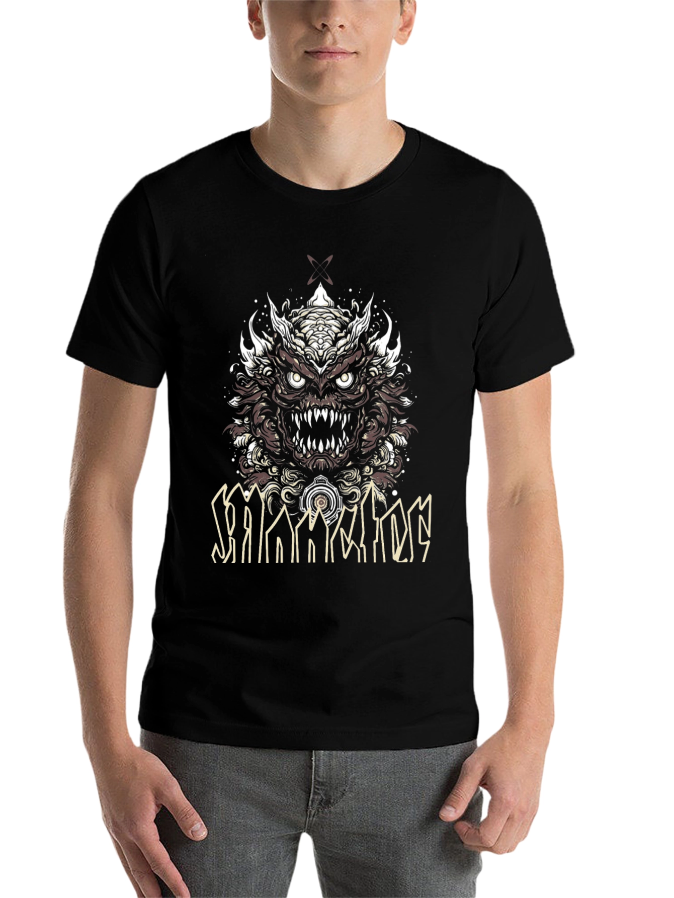 Black Monster Graphic Black T-Shirt view 7