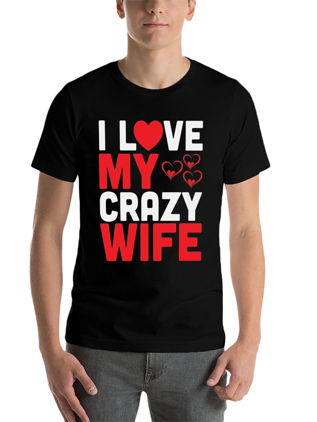 Black I Love My Crazy Wife Graphic Tee view 7