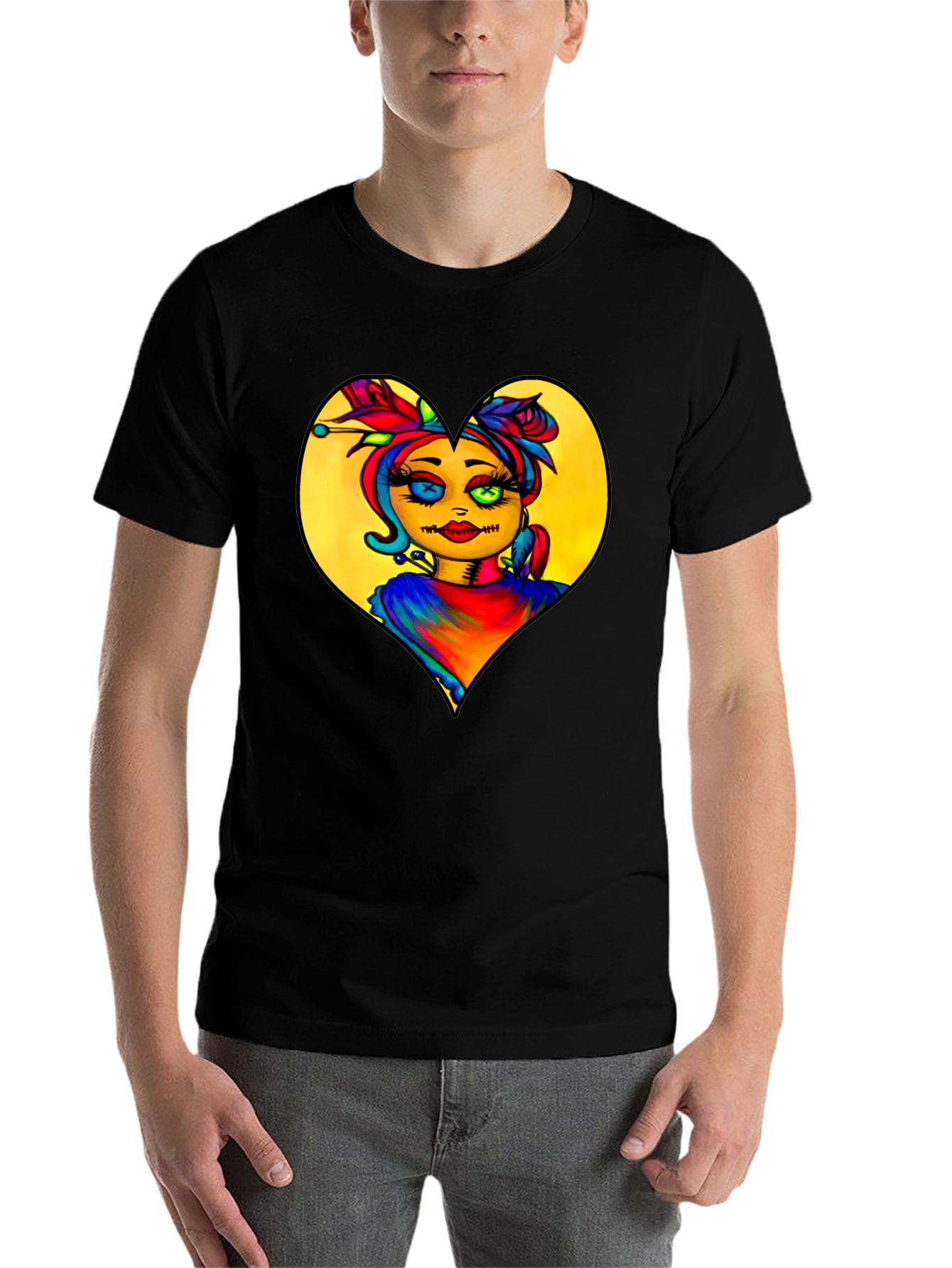 Black Heart Doll Graphic T-Shirt view 7