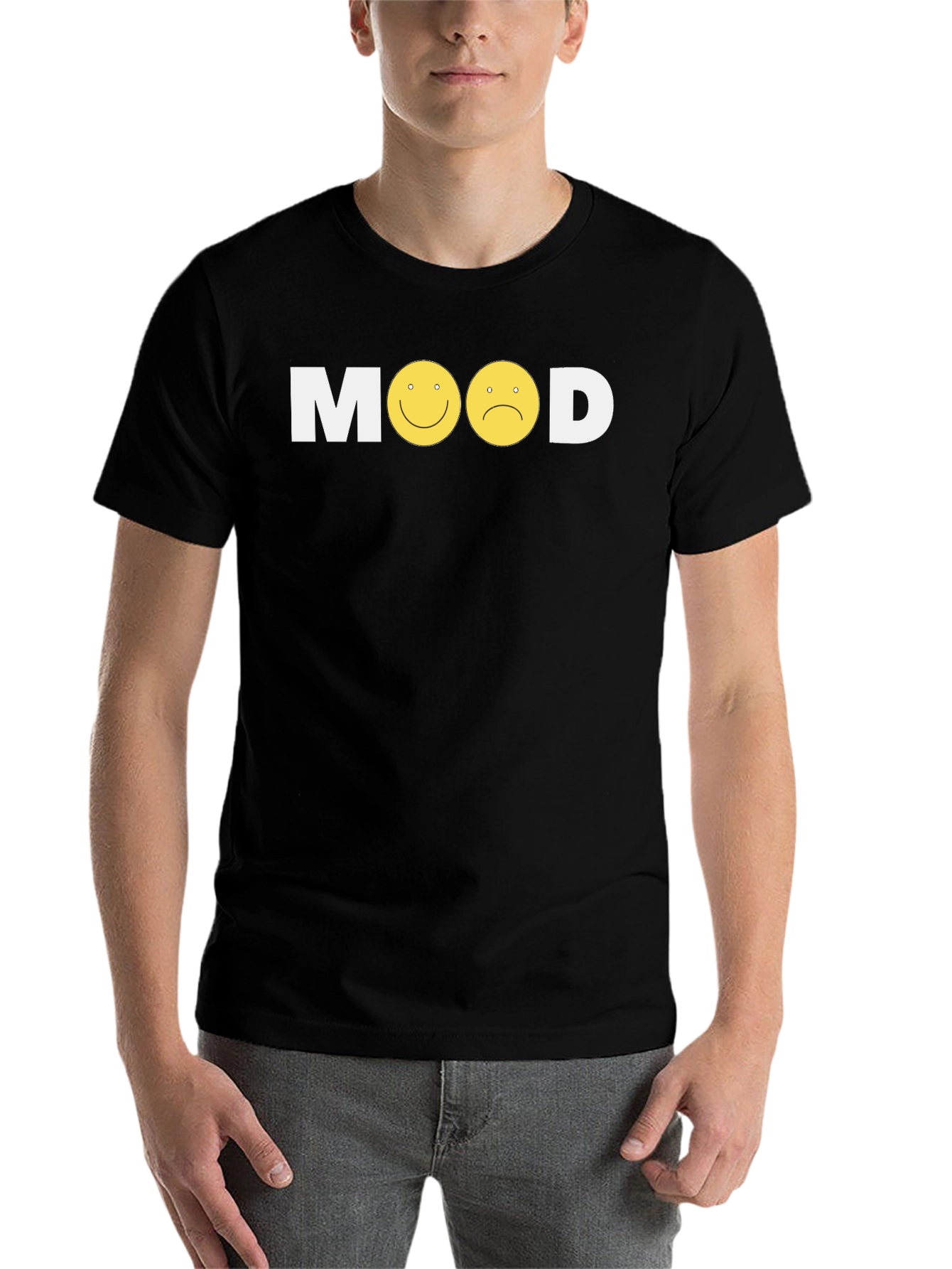 Black Mood Graphic Tee - Men's Black T-Shirt view 7
