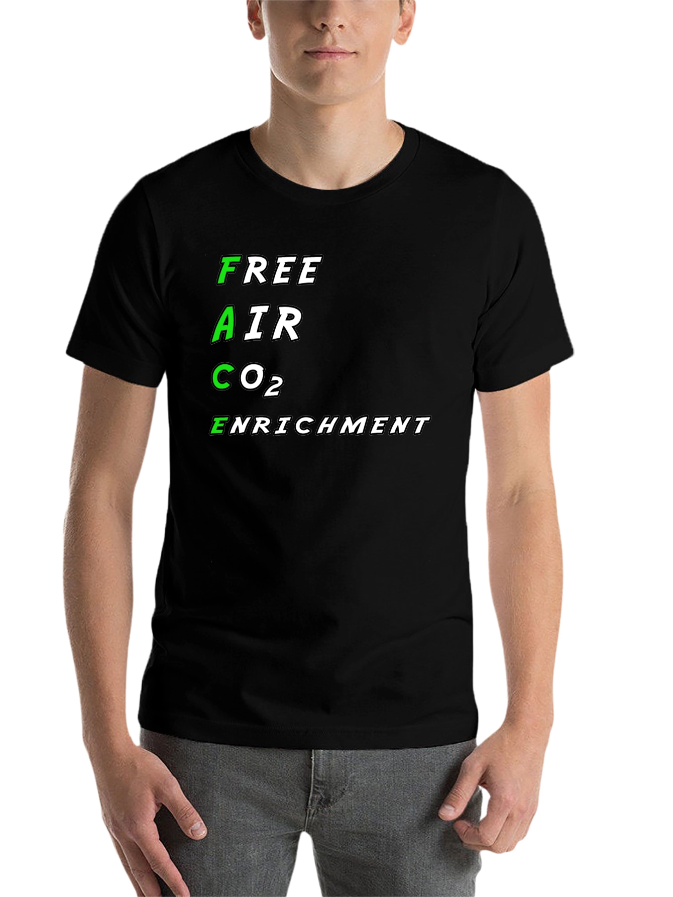 Black Free Air CO2 Enrichment Graphic Tee view 7