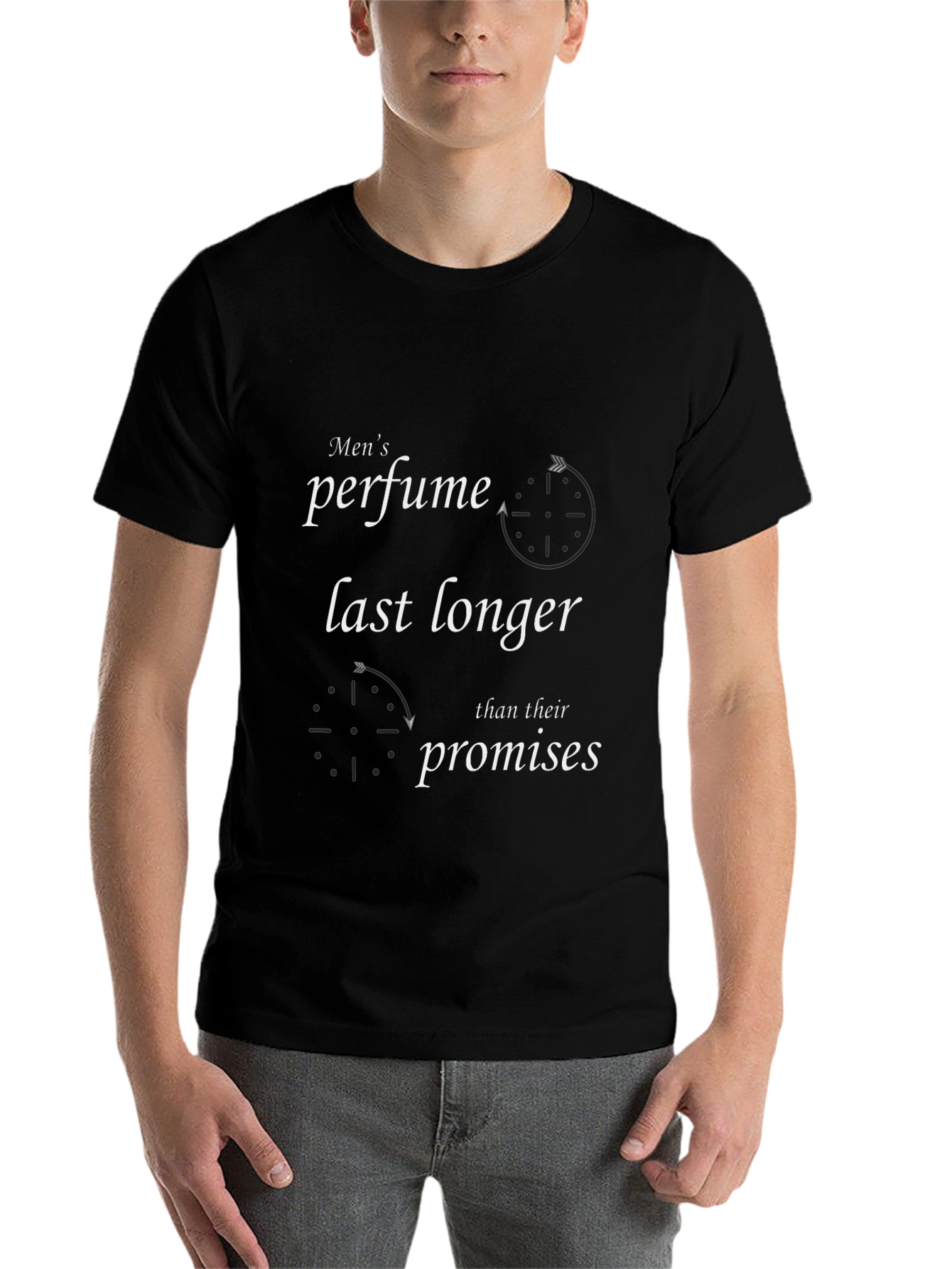 Black Men's Perfume Promises T-Shirt view 7
