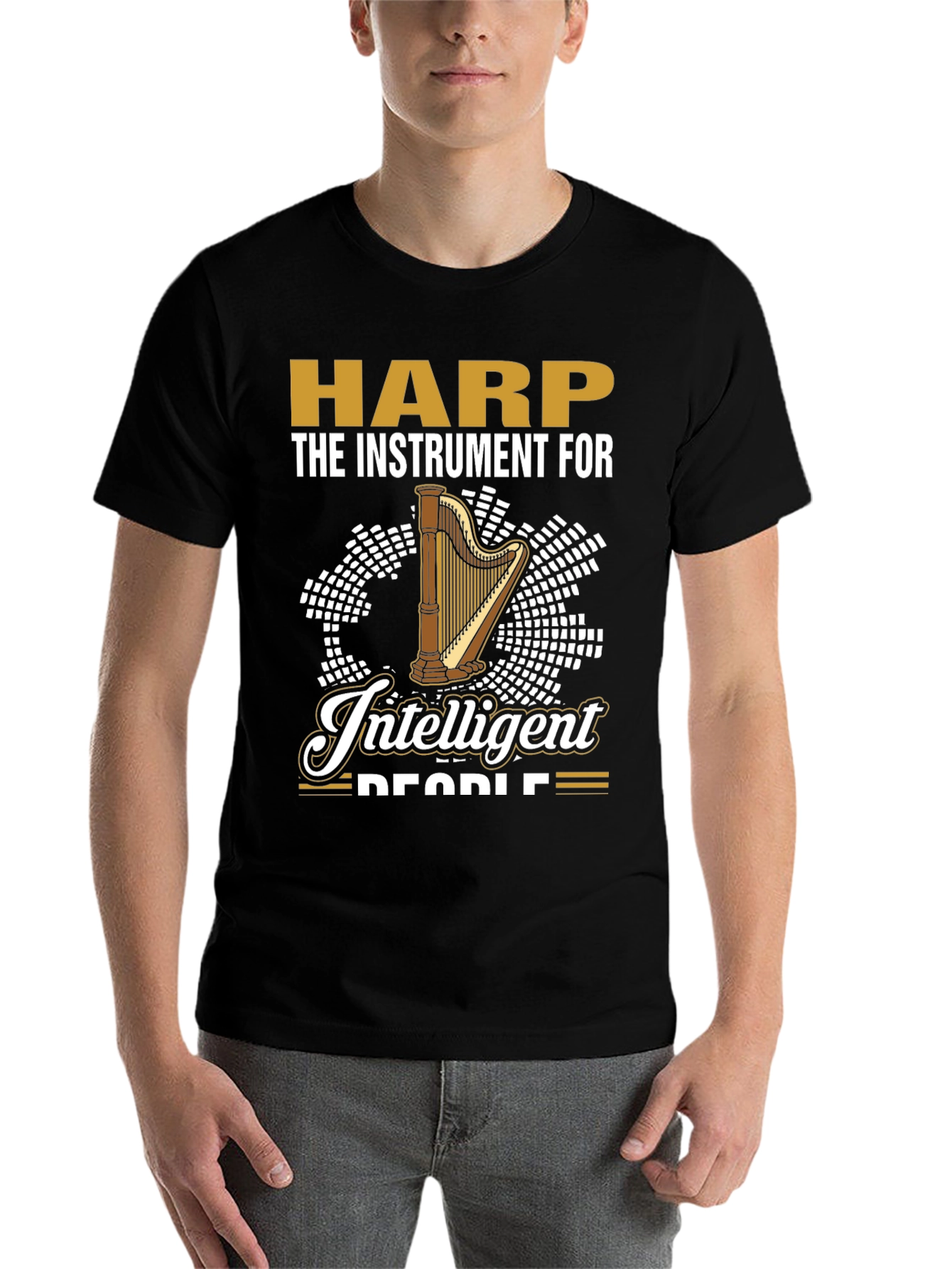 Black Harp Intelligent People T-Shirt view 7