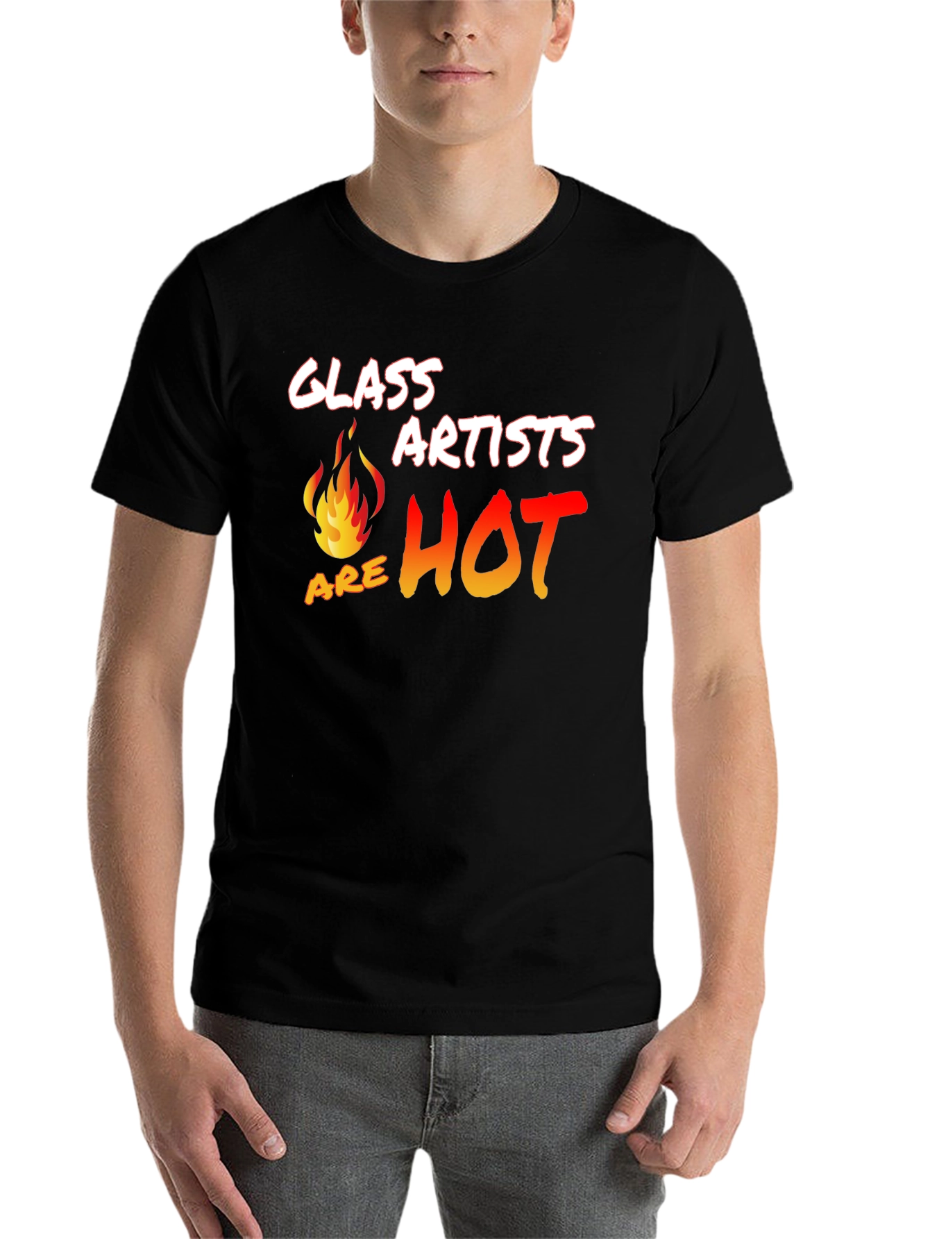 Black Glass Artists Are Hot T-Shirt view 7