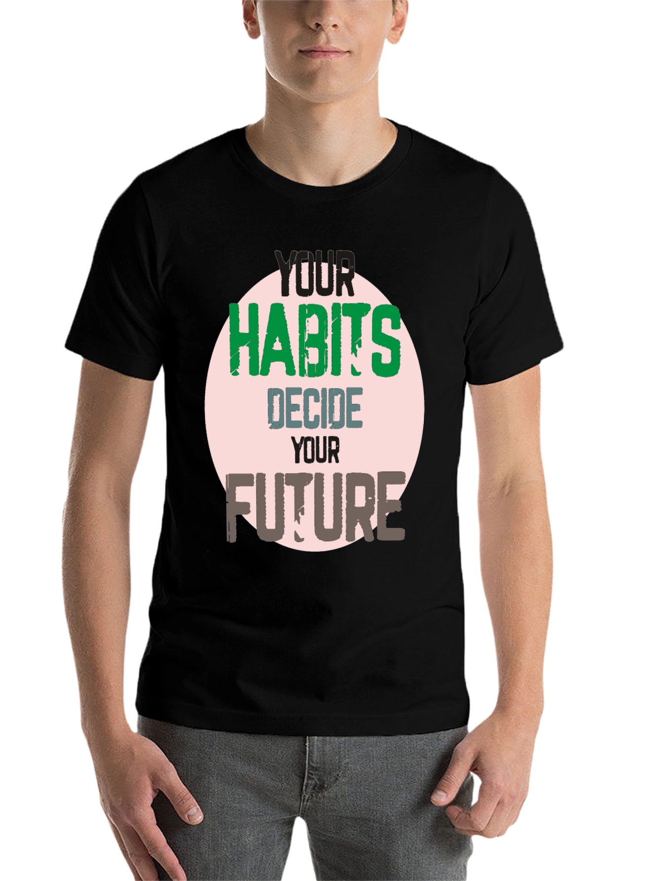 Black Habits Decide Future Graphic Tee - Black view 7