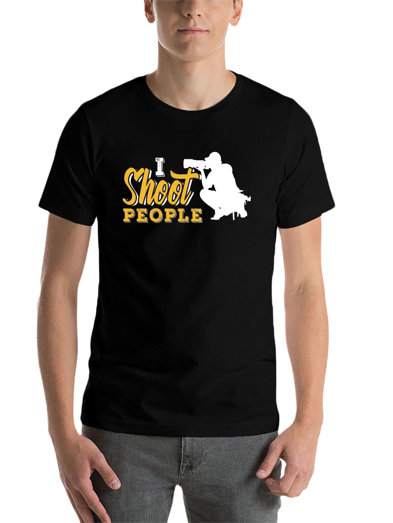 Black I Shoot People Photographer T-Shirt view 7