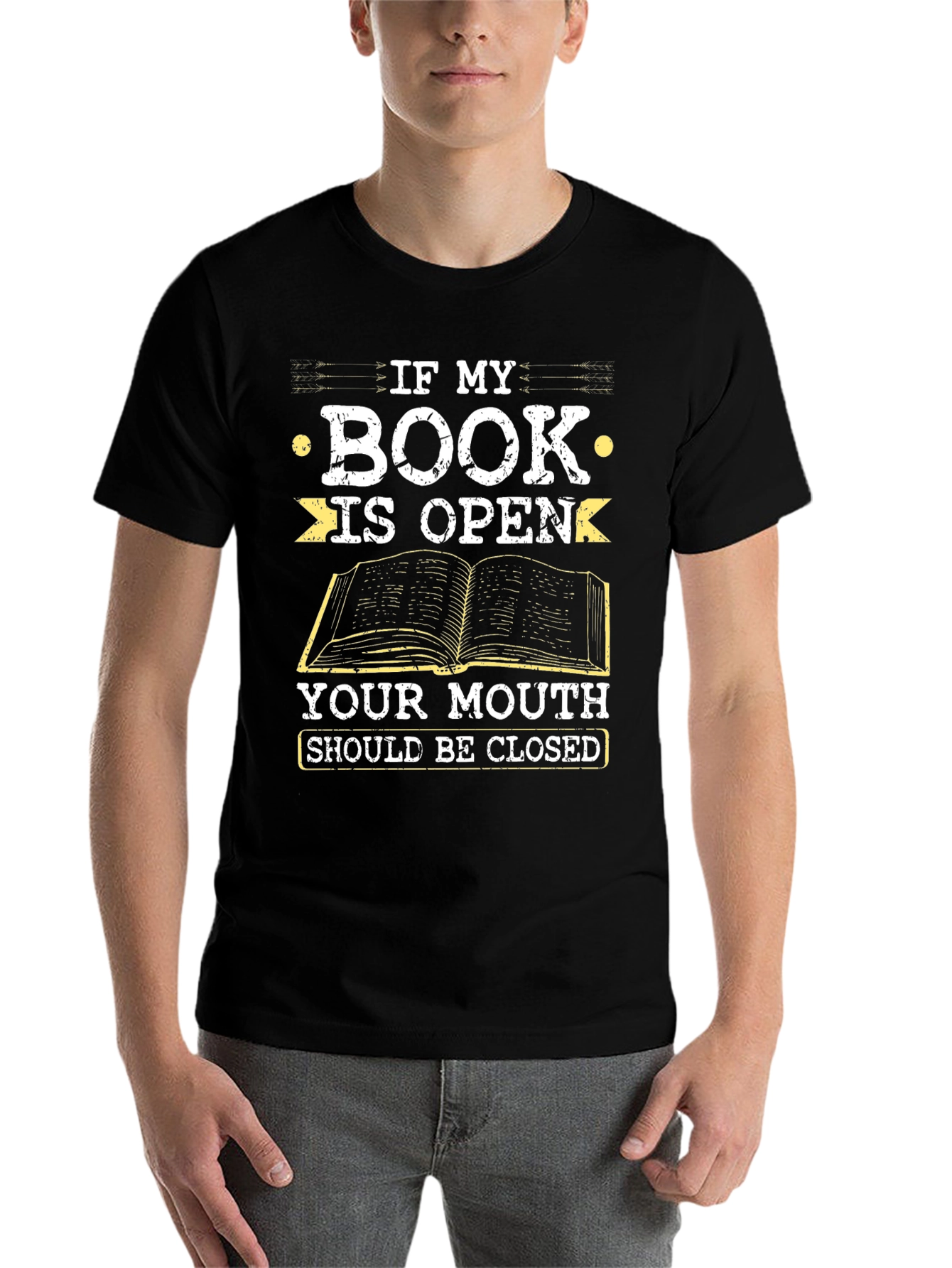 Black Book Lover's T-Shirt: If My Book Is Open view 7