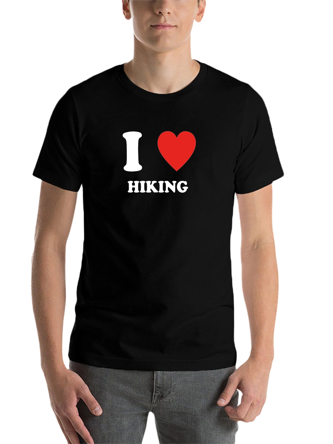 Black I Heart Hiking Graphic Tee - Black view 7