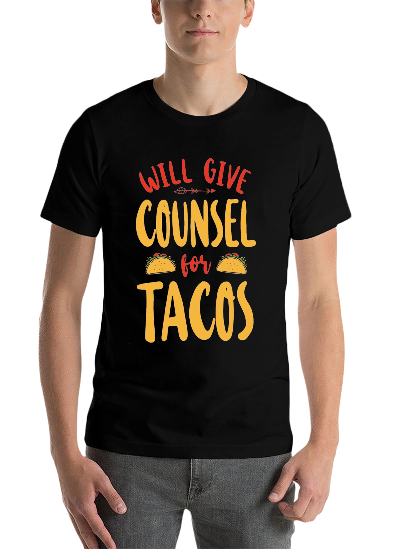 Black Counsel for Tacos Graphic T-Shirt view 7