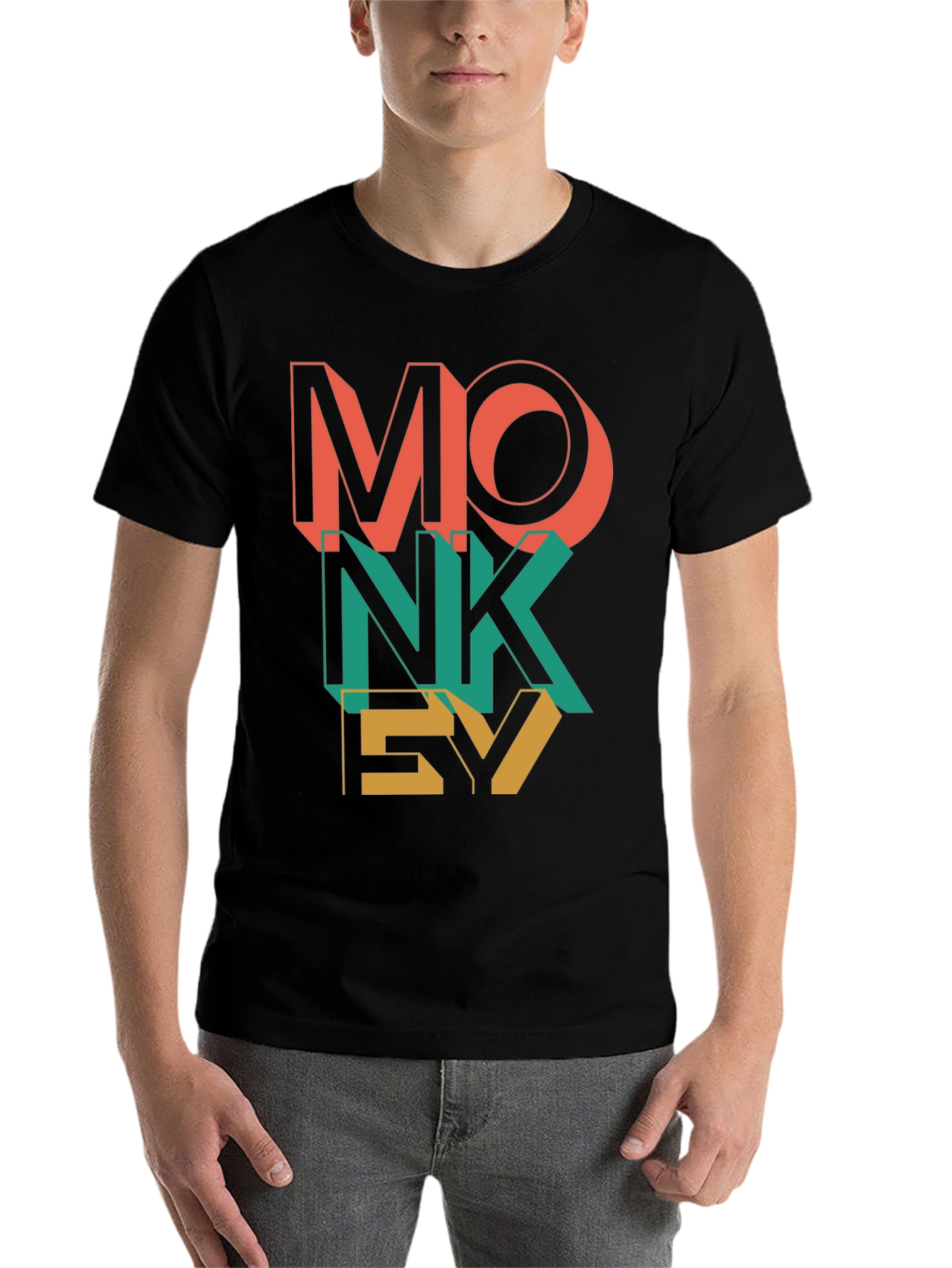 Black Monkey Graphic Tee - Cool Casual Style view 7