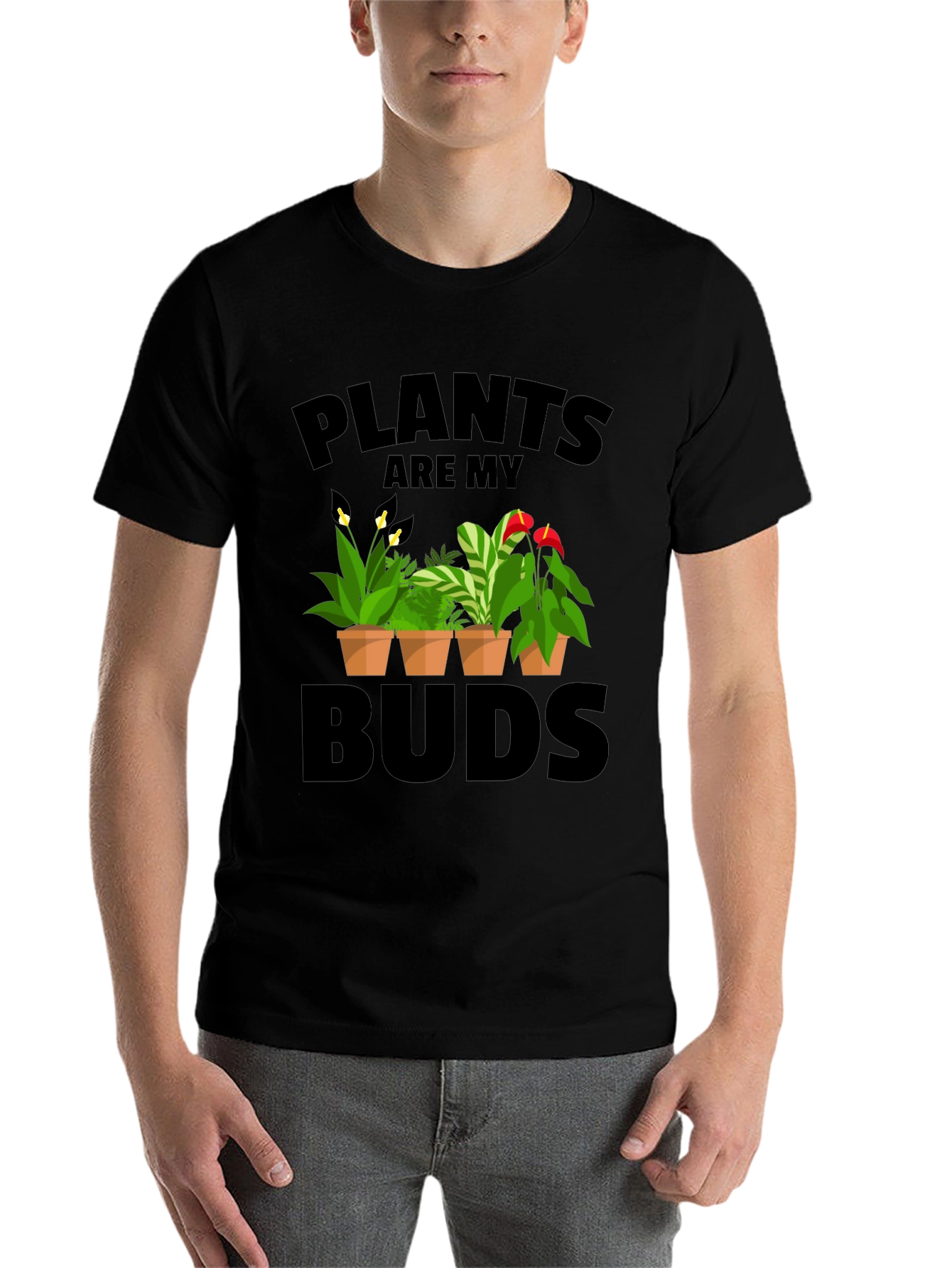 Black Plants Are My Buds Graphic T-Shirt view 7