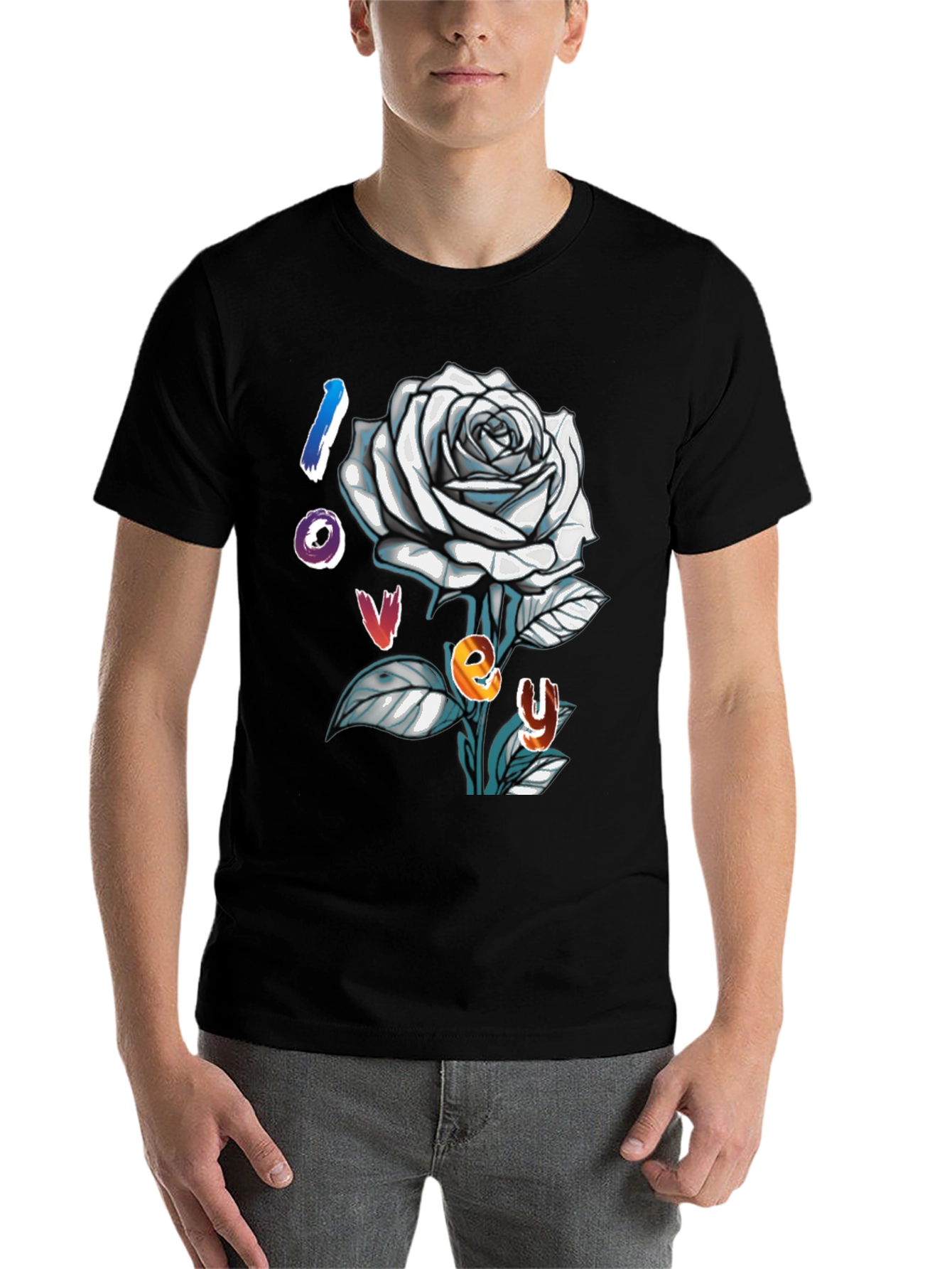 Black Rose Lovey Graphic Tee view 7
