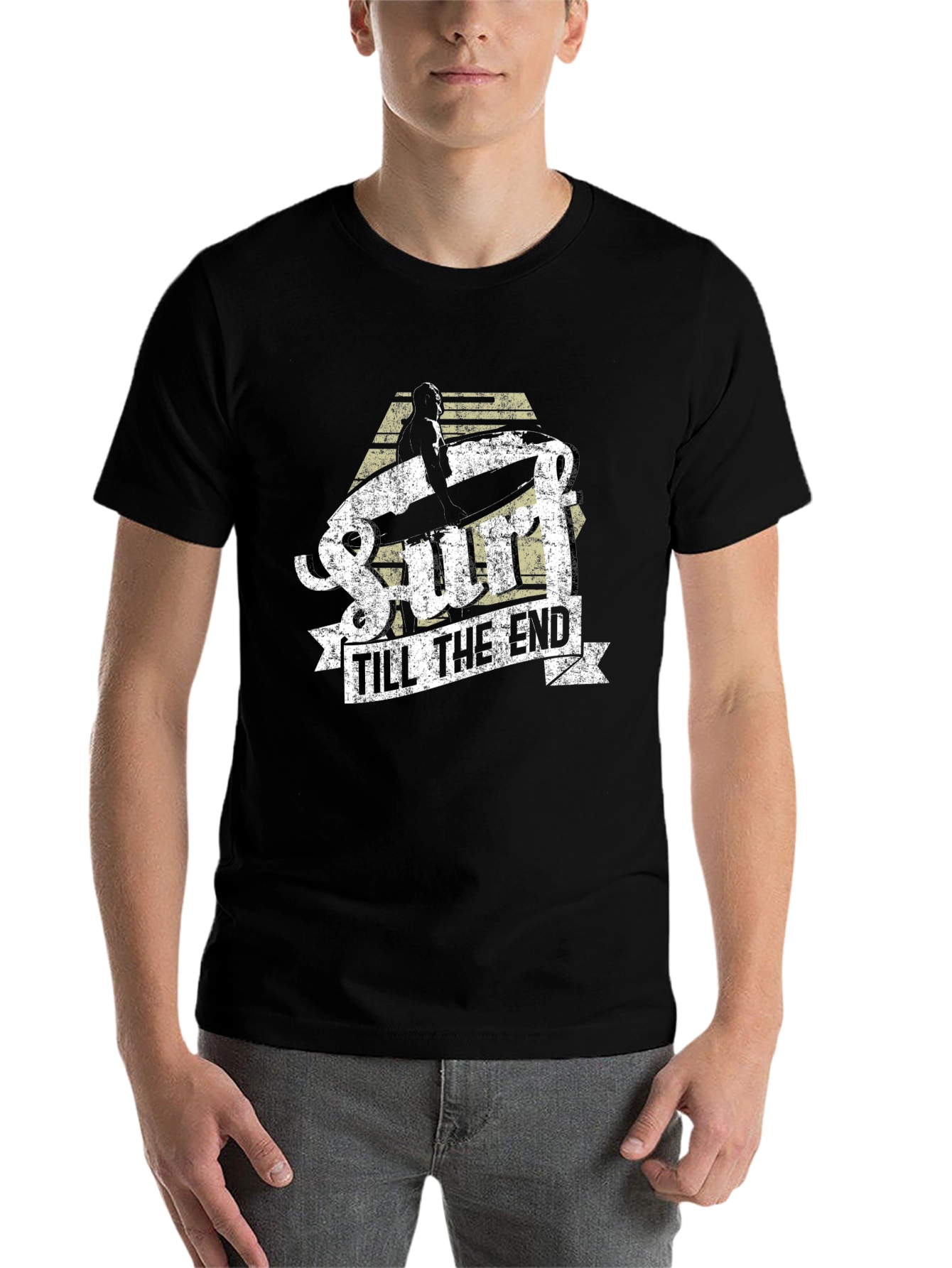 Black Surf Till The End Graphic Tee view 7
