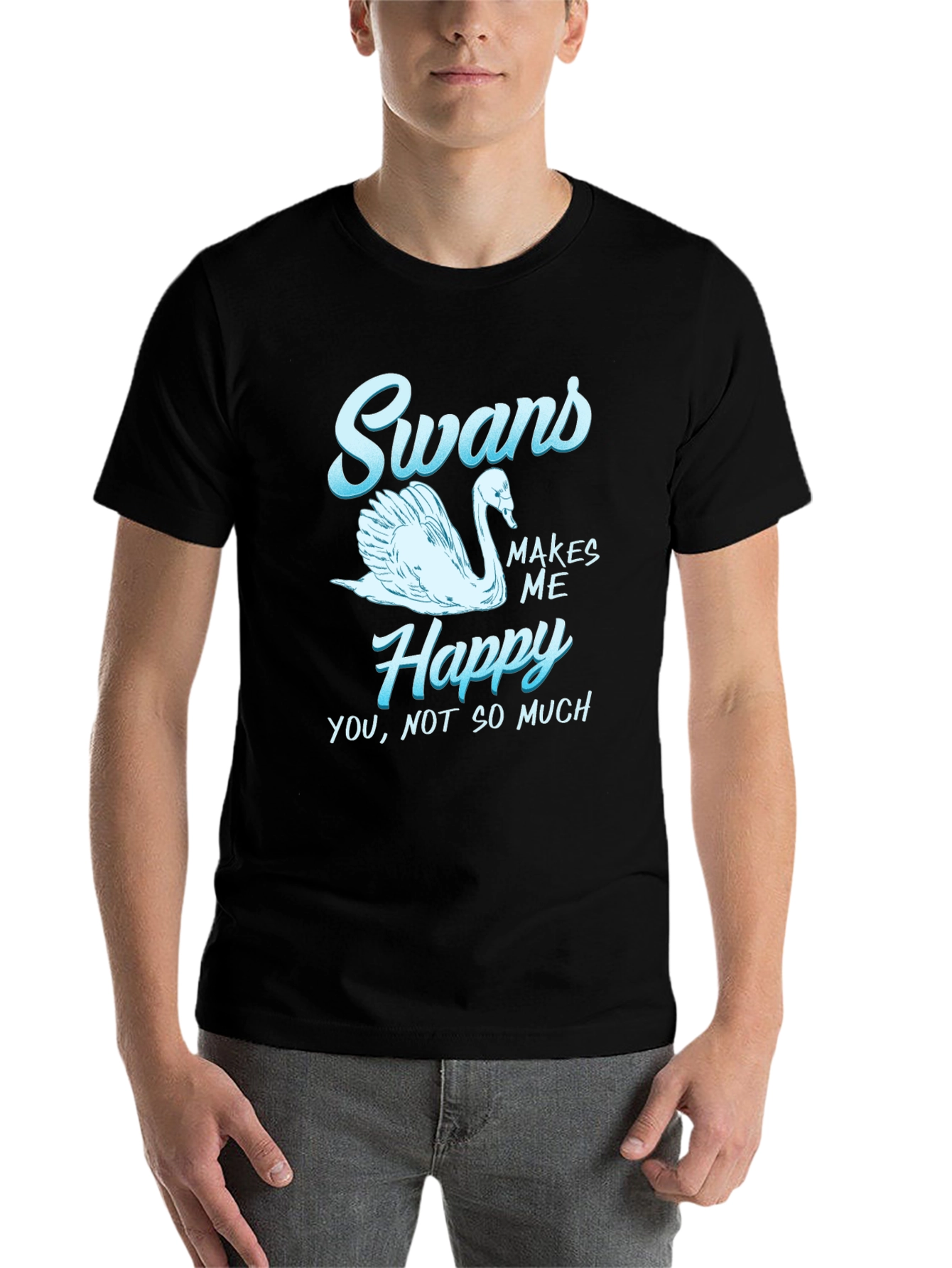 Black Swans Make Me Happy Graphic T-Shirt view 7