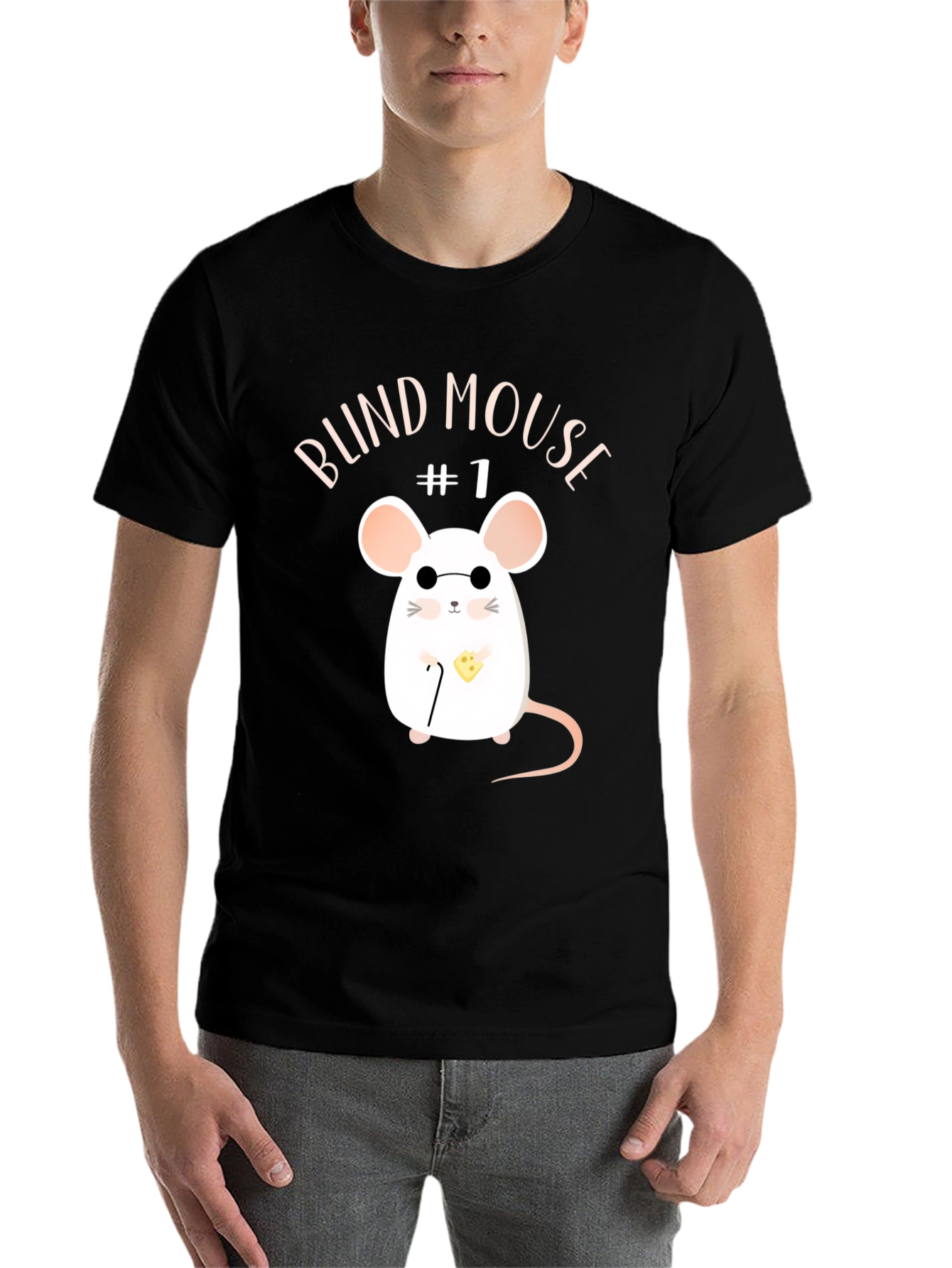 Black Blind Mouse #1 Graphic T-Shirt view 7