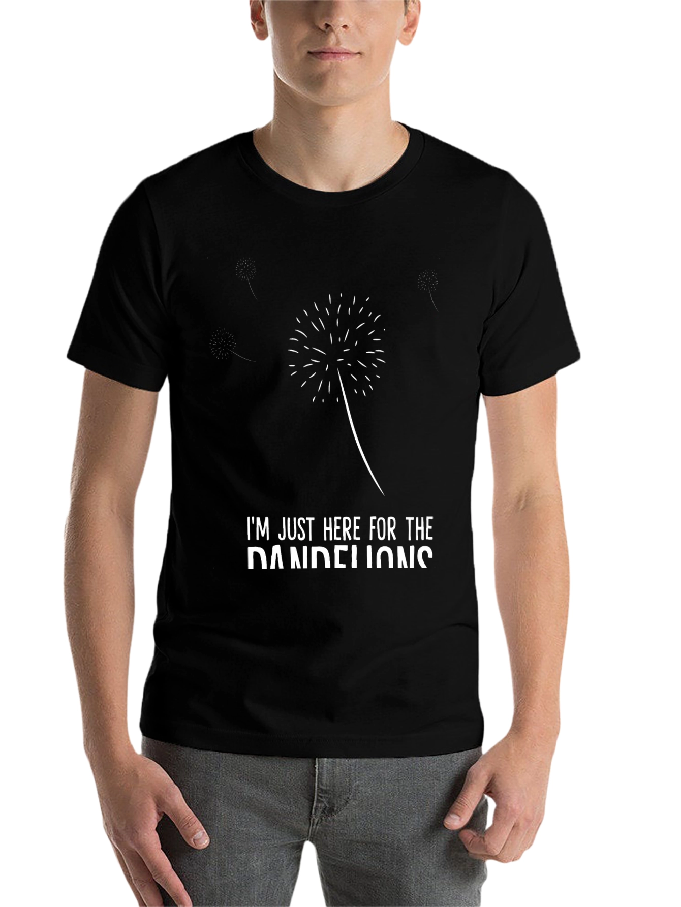 Black Dandelions T-Shirt - Funny Graphic Tee view 7