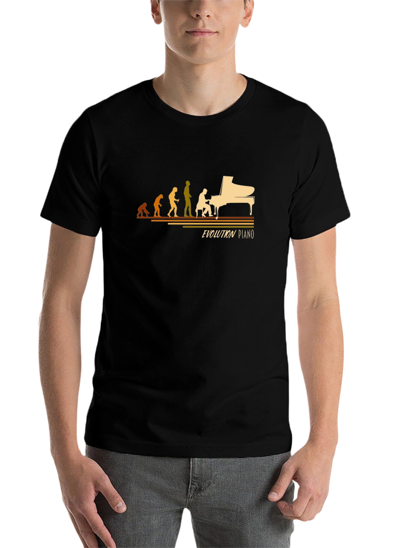 Black Evolution of Piano Black T-Shirt view 7