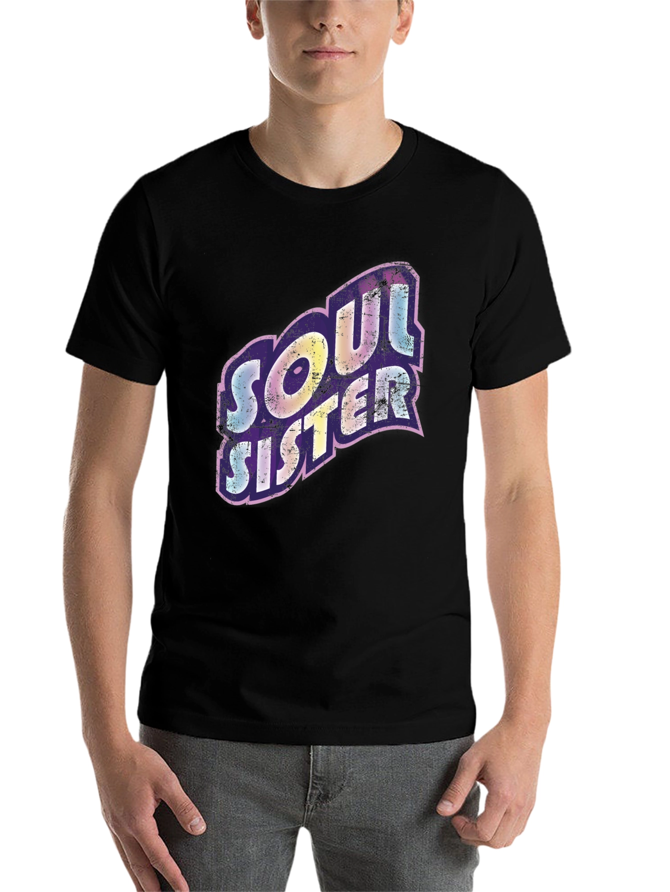 Black Soul Sister Black Graphic Tee view 7