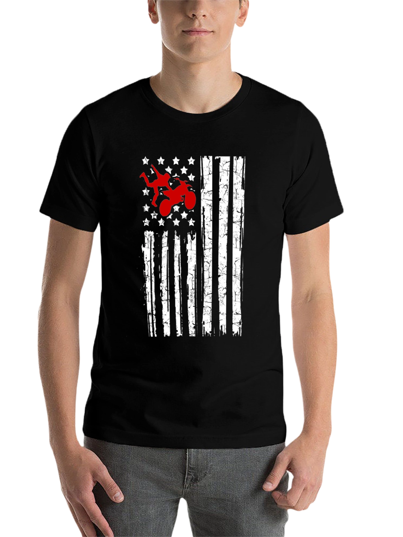 American Flag Motocross T-Shirt - 7