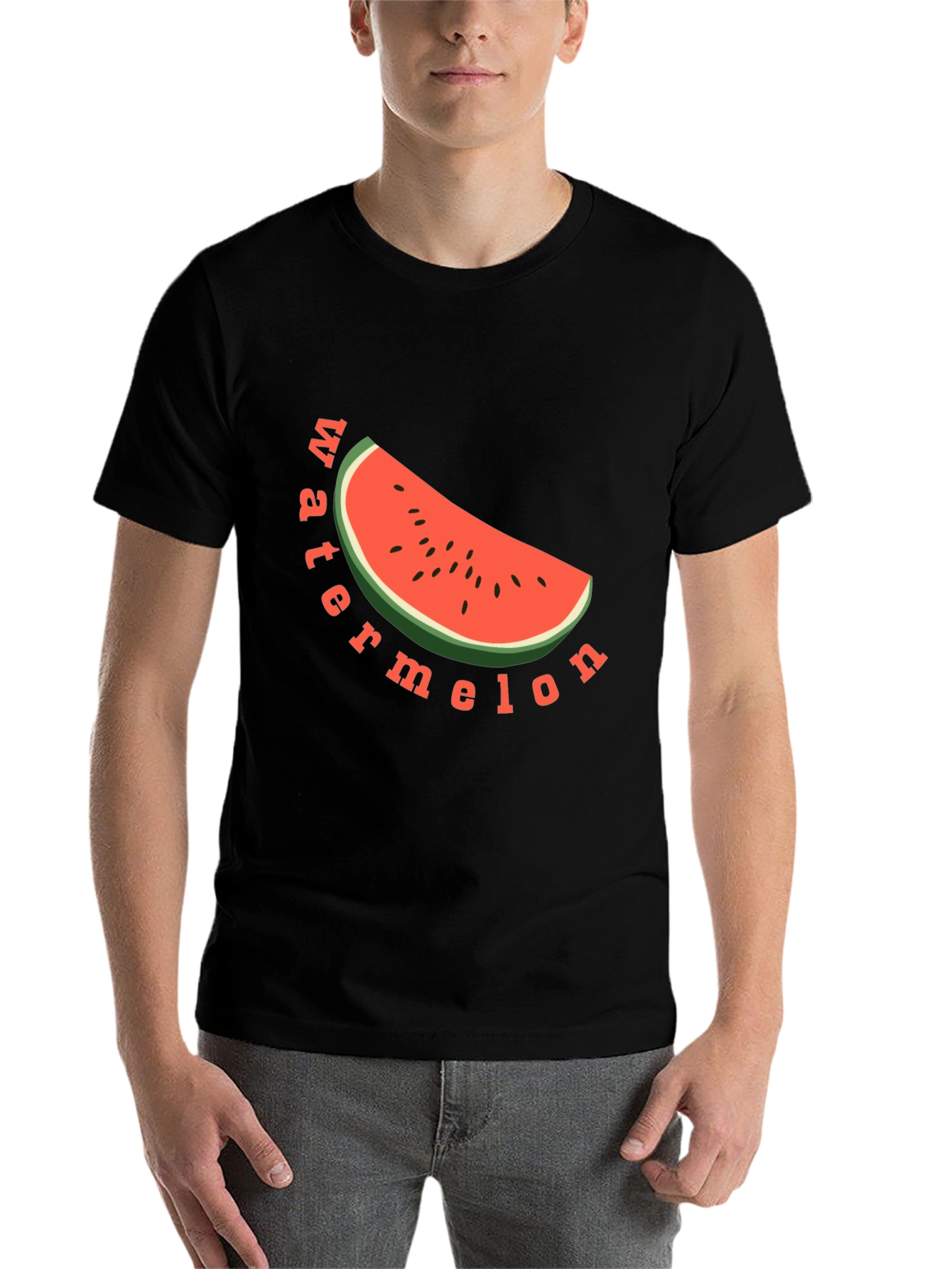 Black Watermelon Graphic Tee - Black view 7