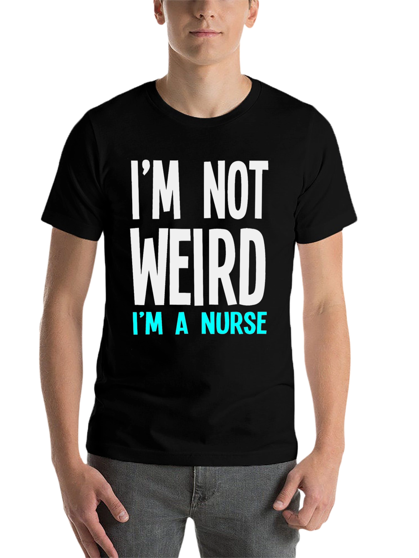 Black I'm Not Weird I'm a Nurse T-Shirt view 7