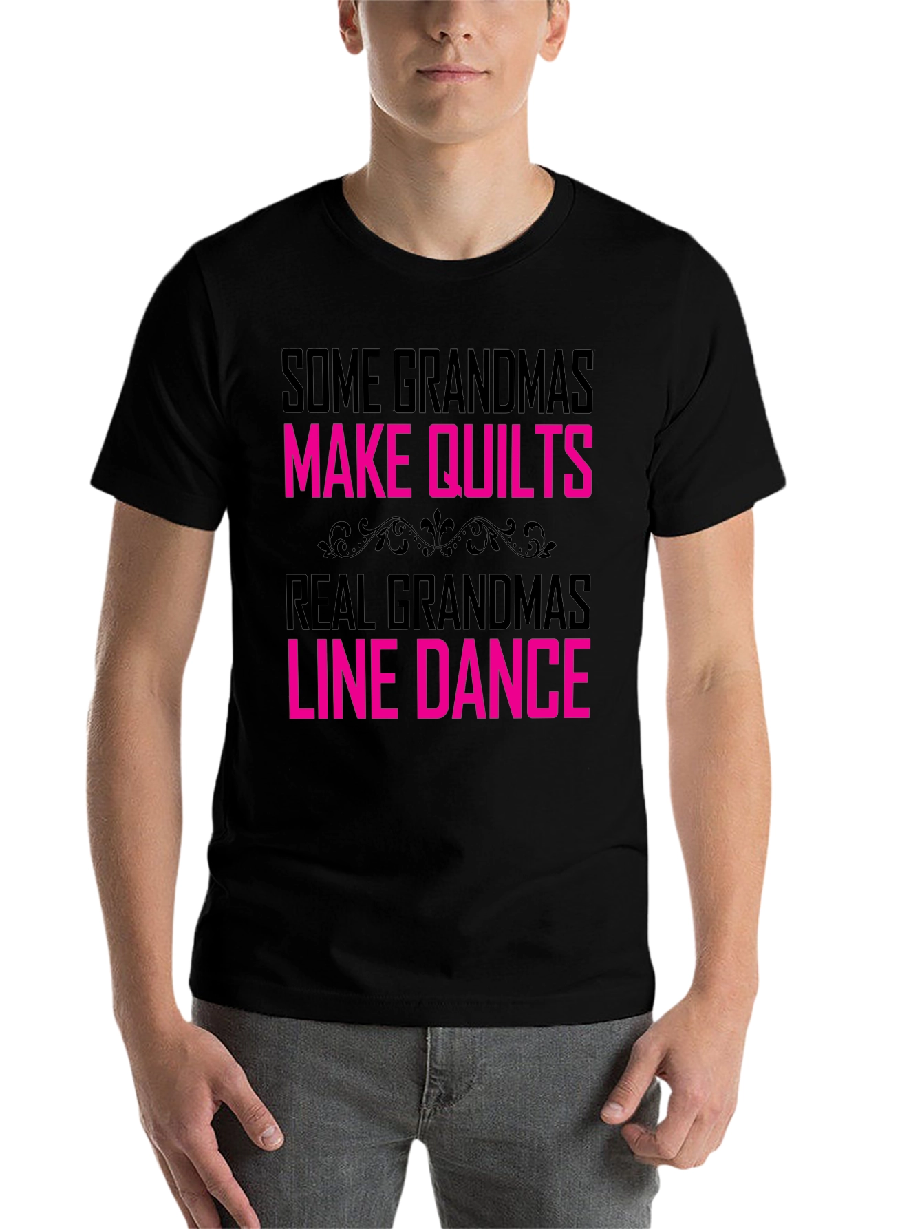 Black Funny Grandma Line Dance T-Shirt view 7