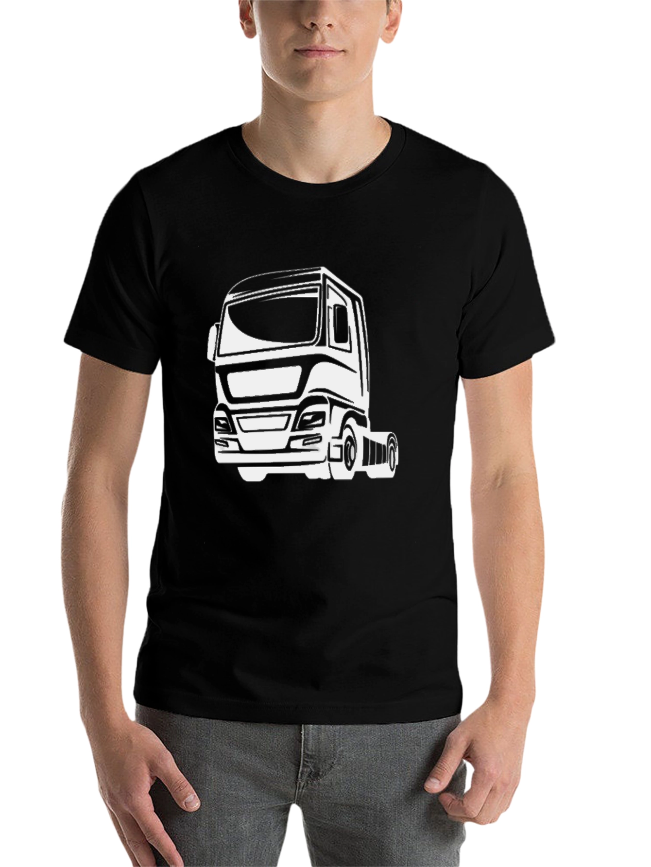 Black Truck Graphic T-Shirt - Black view 7