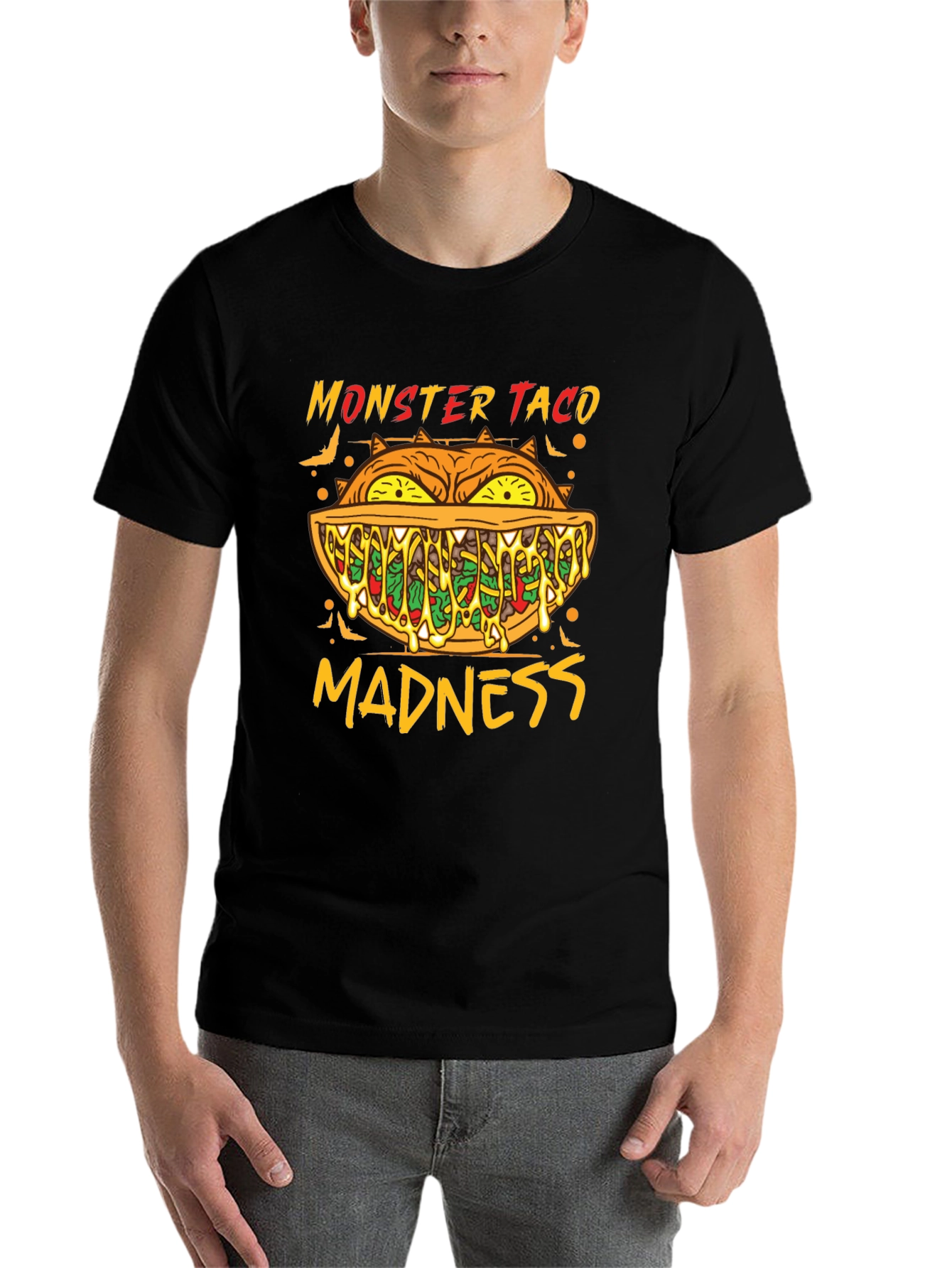 Black Monster Taco Madness Graphic Tee view 7