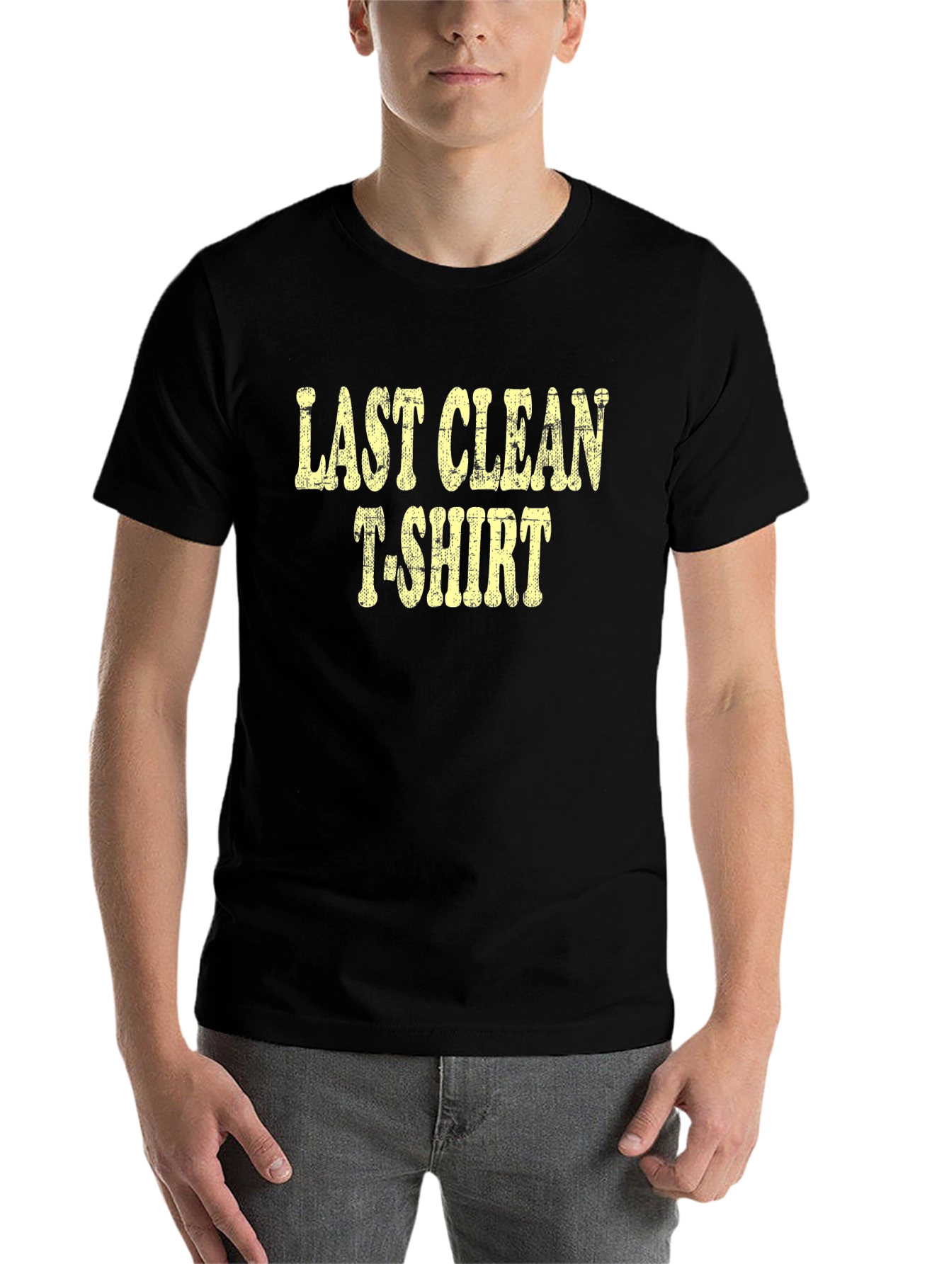 Black Last Clean T-Shirt Funny Graphic Tee view 7