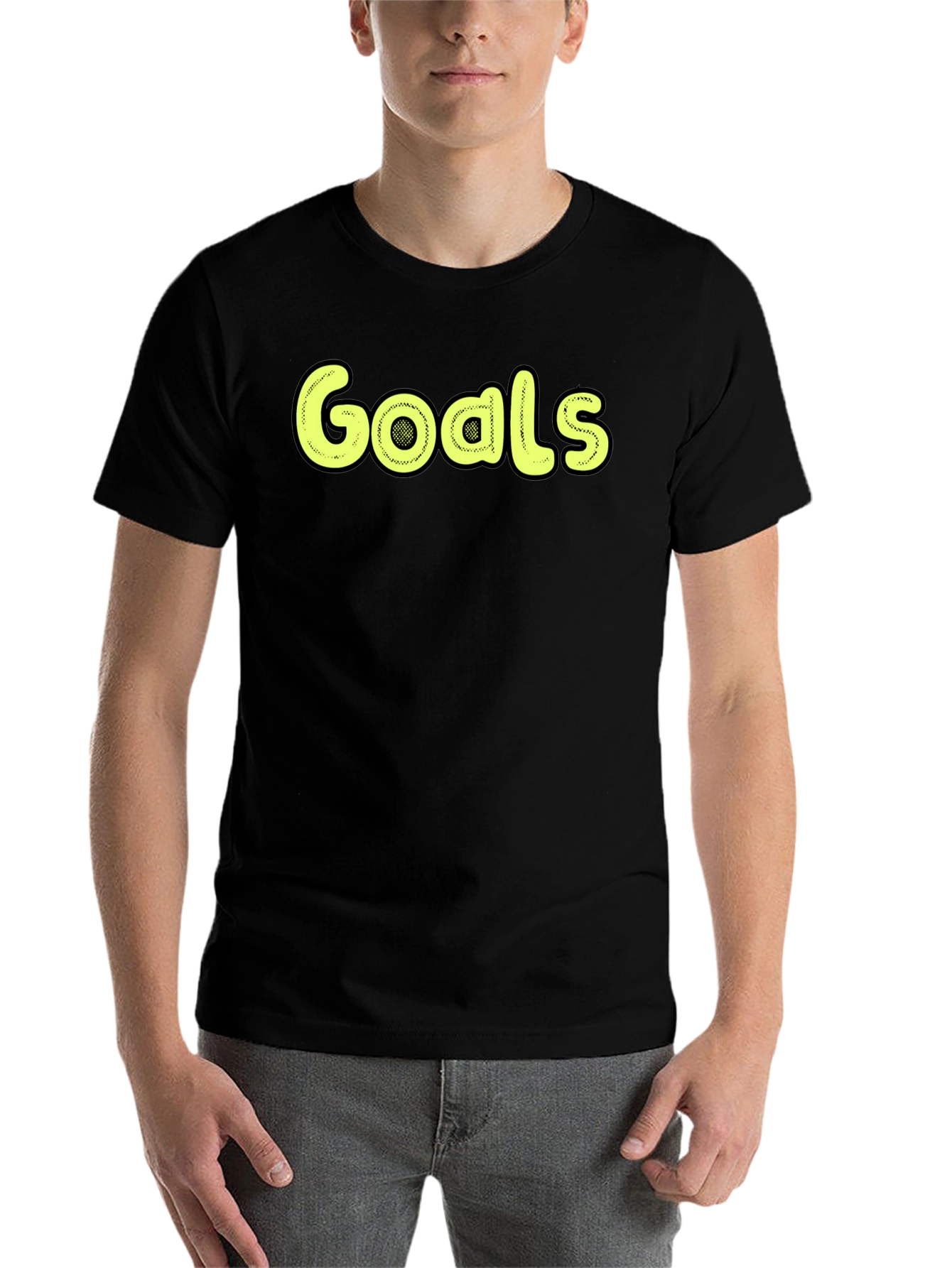 Black Goals Graphic Tee - Stylish Black T-Shirt view 7