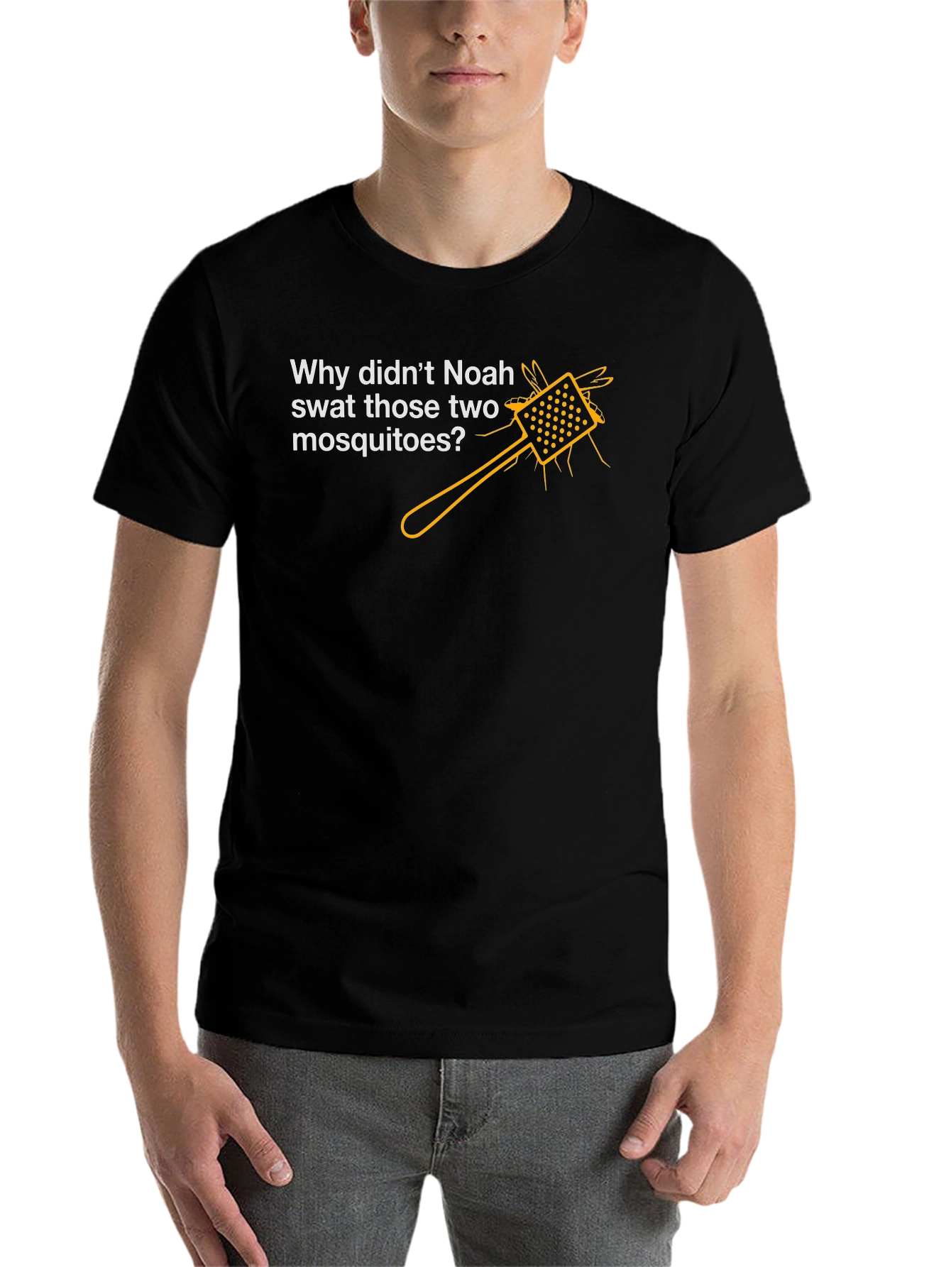 Black Noah's Mosquito T-Shirt - Funny Graphic Tee view 7