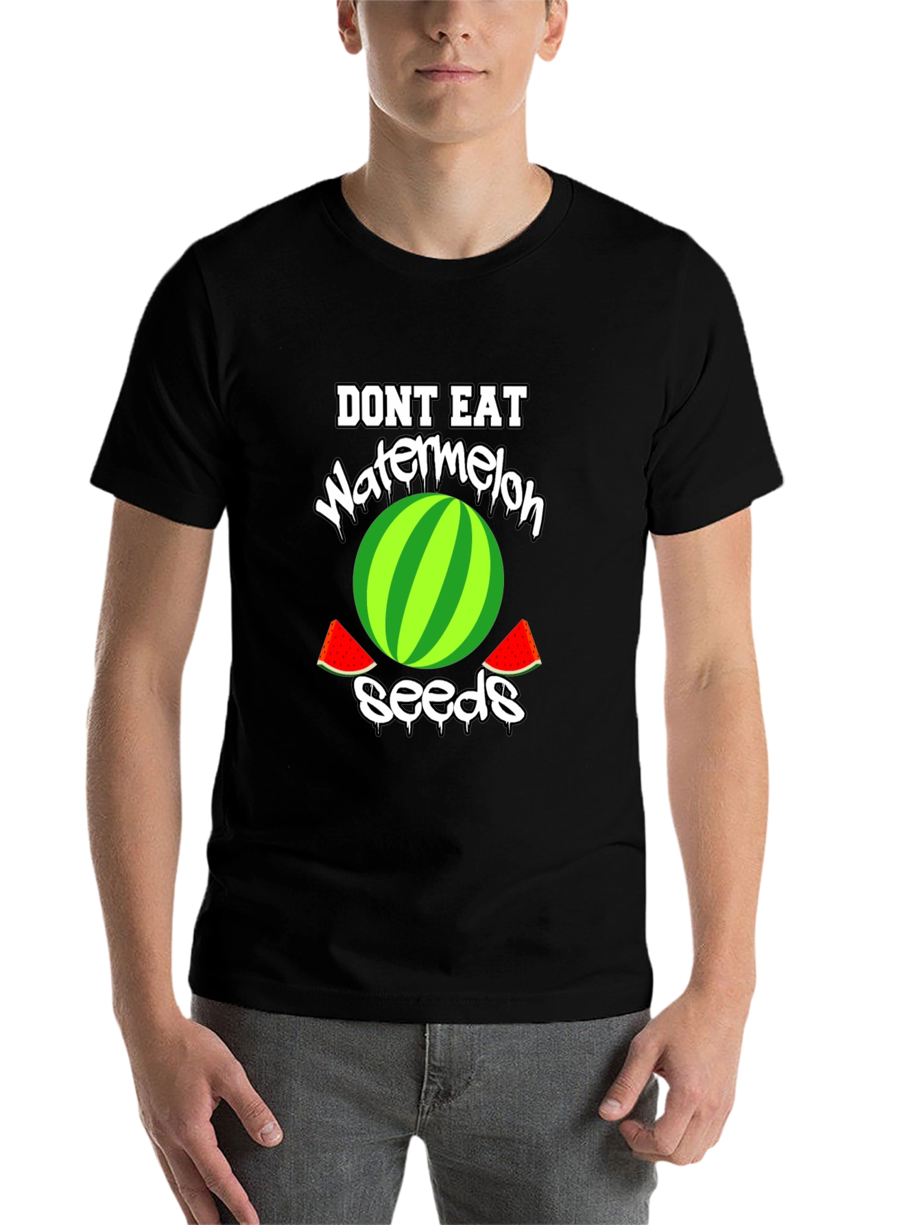 Black Don't Eat Watermelon Seeds Graphic Tee view 7