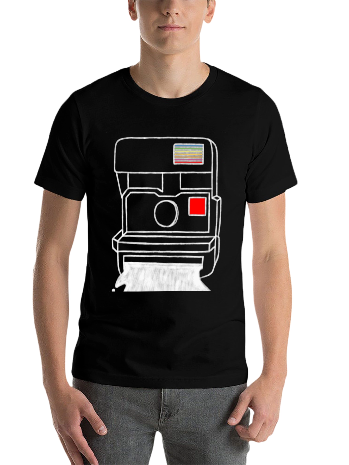 Black Retro Camera Graphic Tee - Stylish & Unique T-Shirt view 7