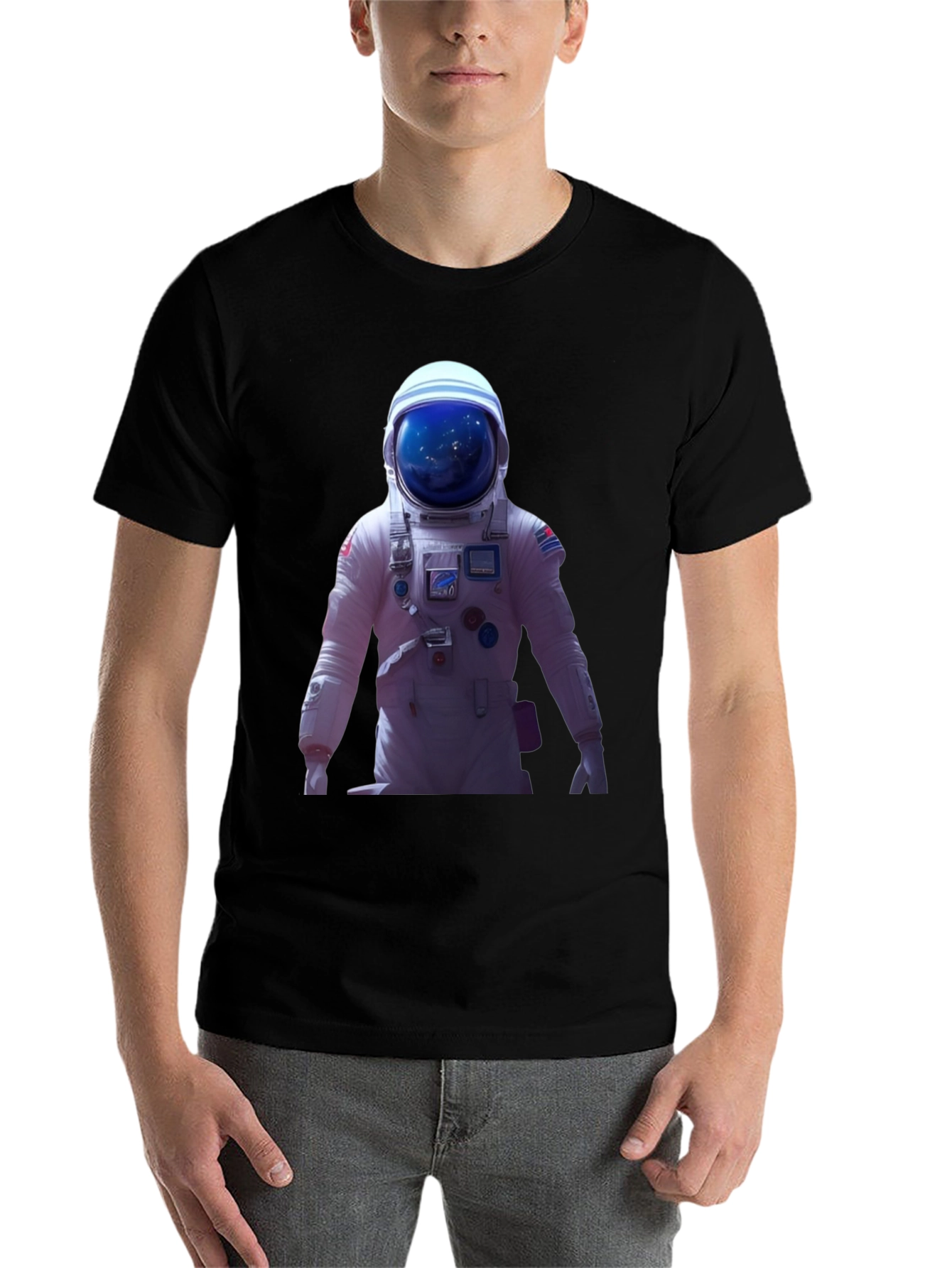 Black Astronaut Graphic Tee - Space Exploration Fashion view 7