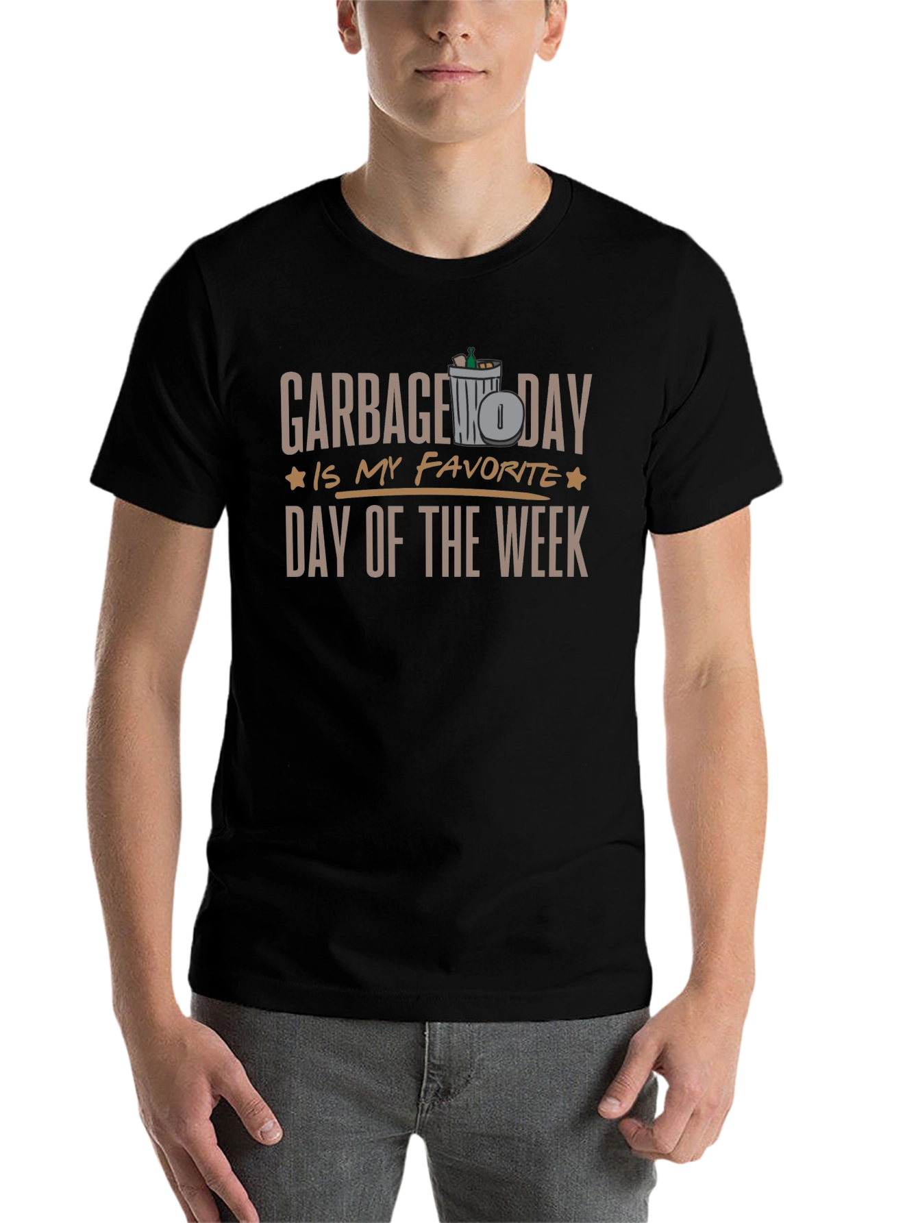 Black Garbage Day T-Shirt - Favorite Day of The Week Tee view 7