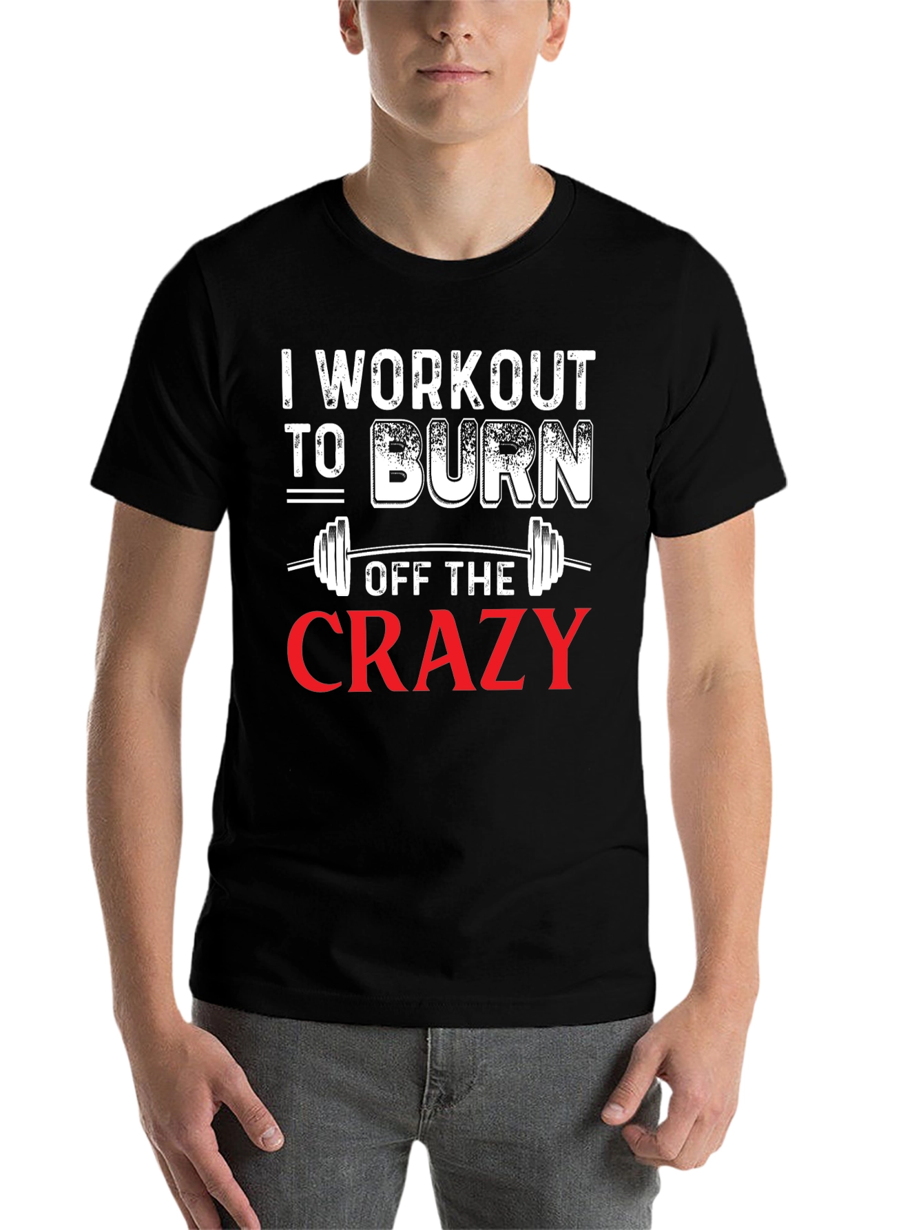 Black Workout to Burn Off The Crazy Graphic Tee view 7