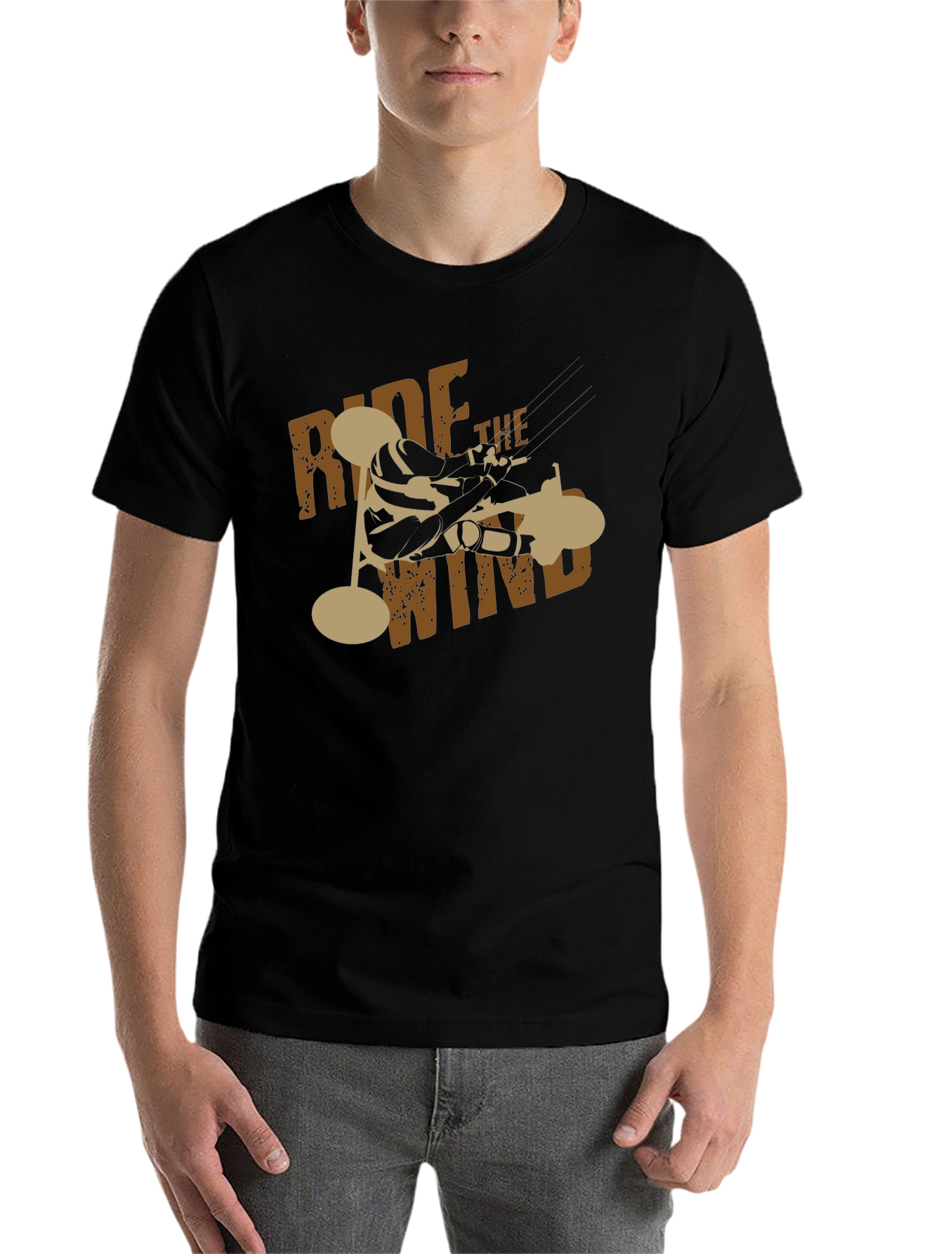 Black Ride the Wind T-Shirt - Black Tee view 7