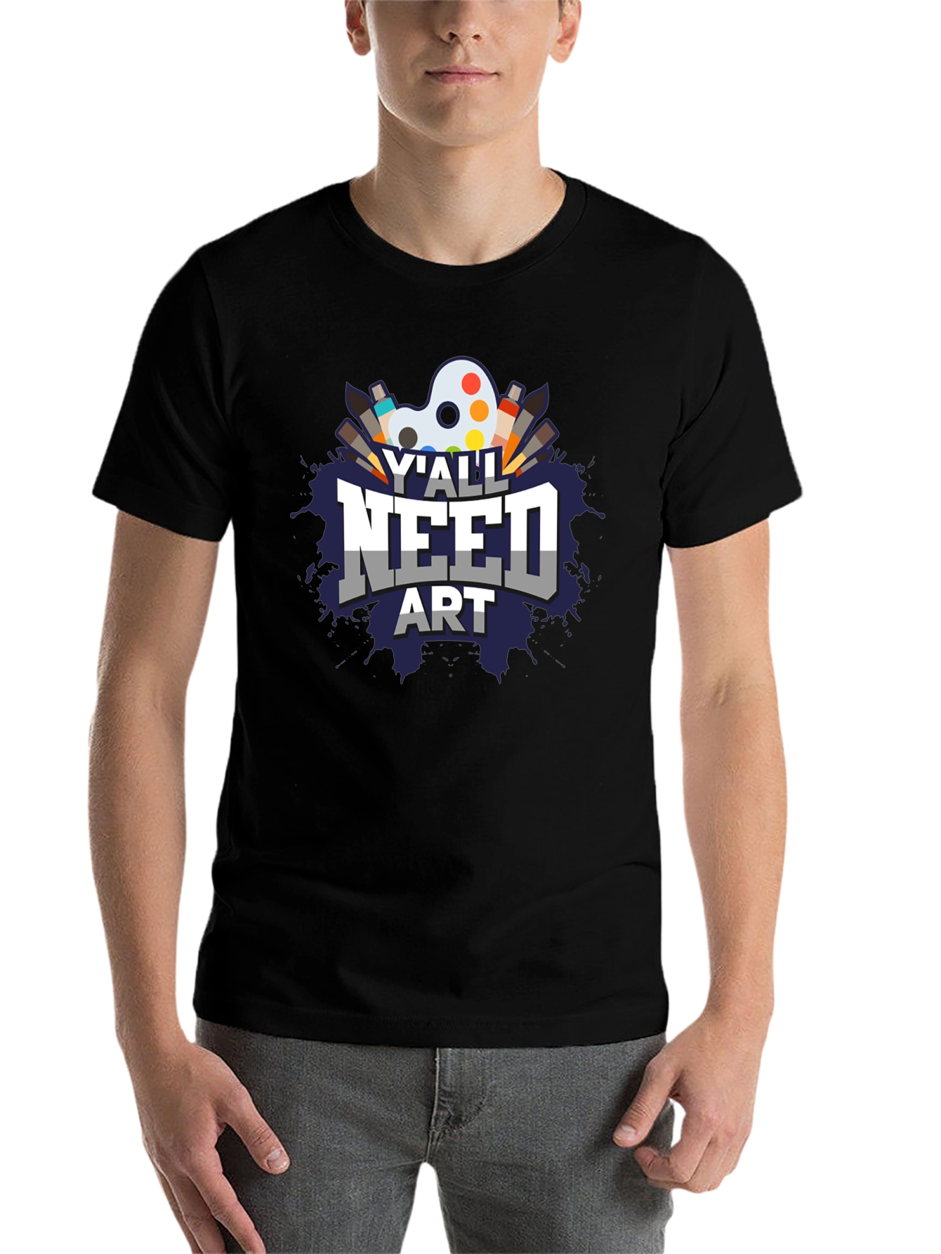 Y'all Need Art Graphic T-Shirt - Artist Palette Design - 7