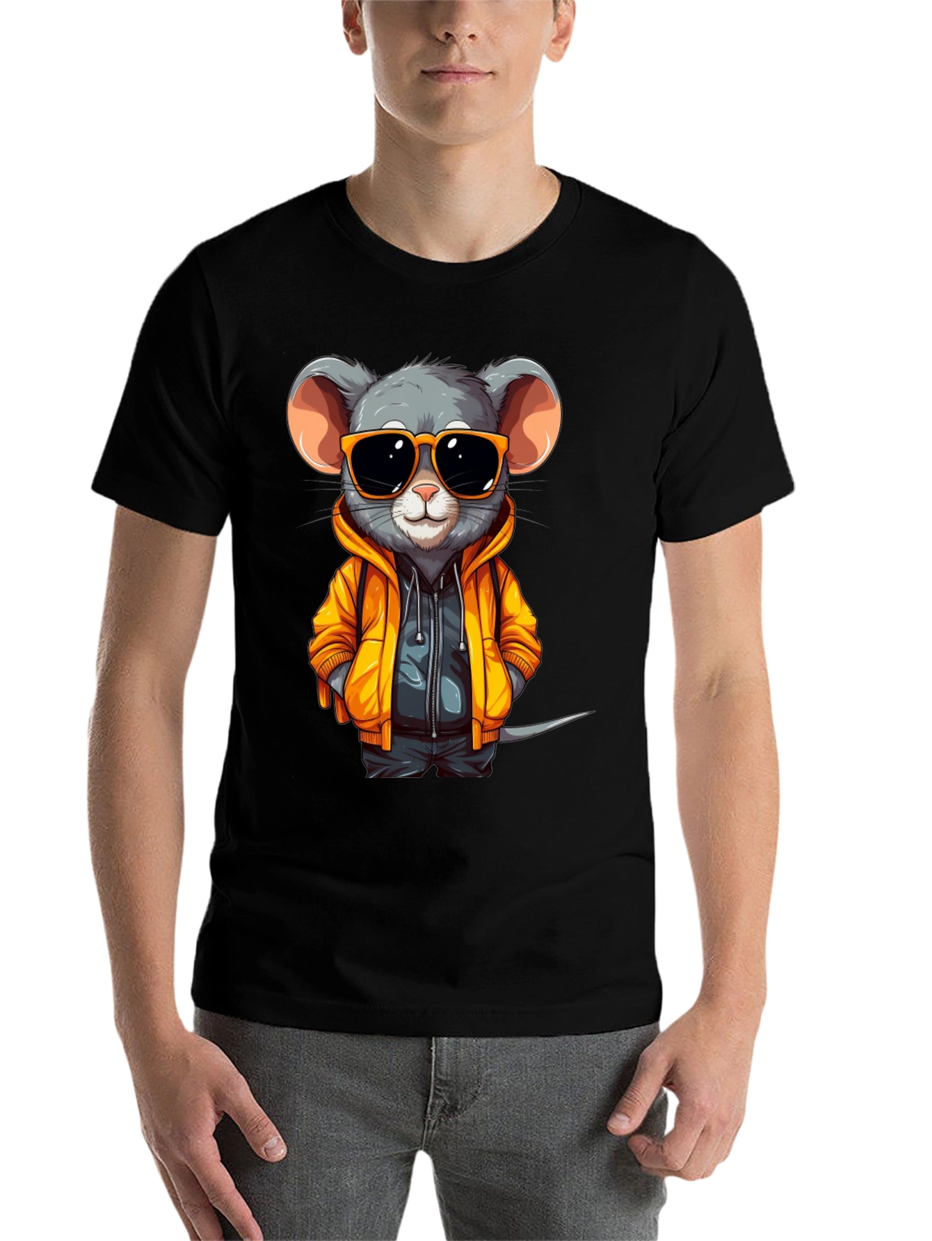 Black Cool Mouse T-Shirt: Fun, Stylish, and Unique! view 7